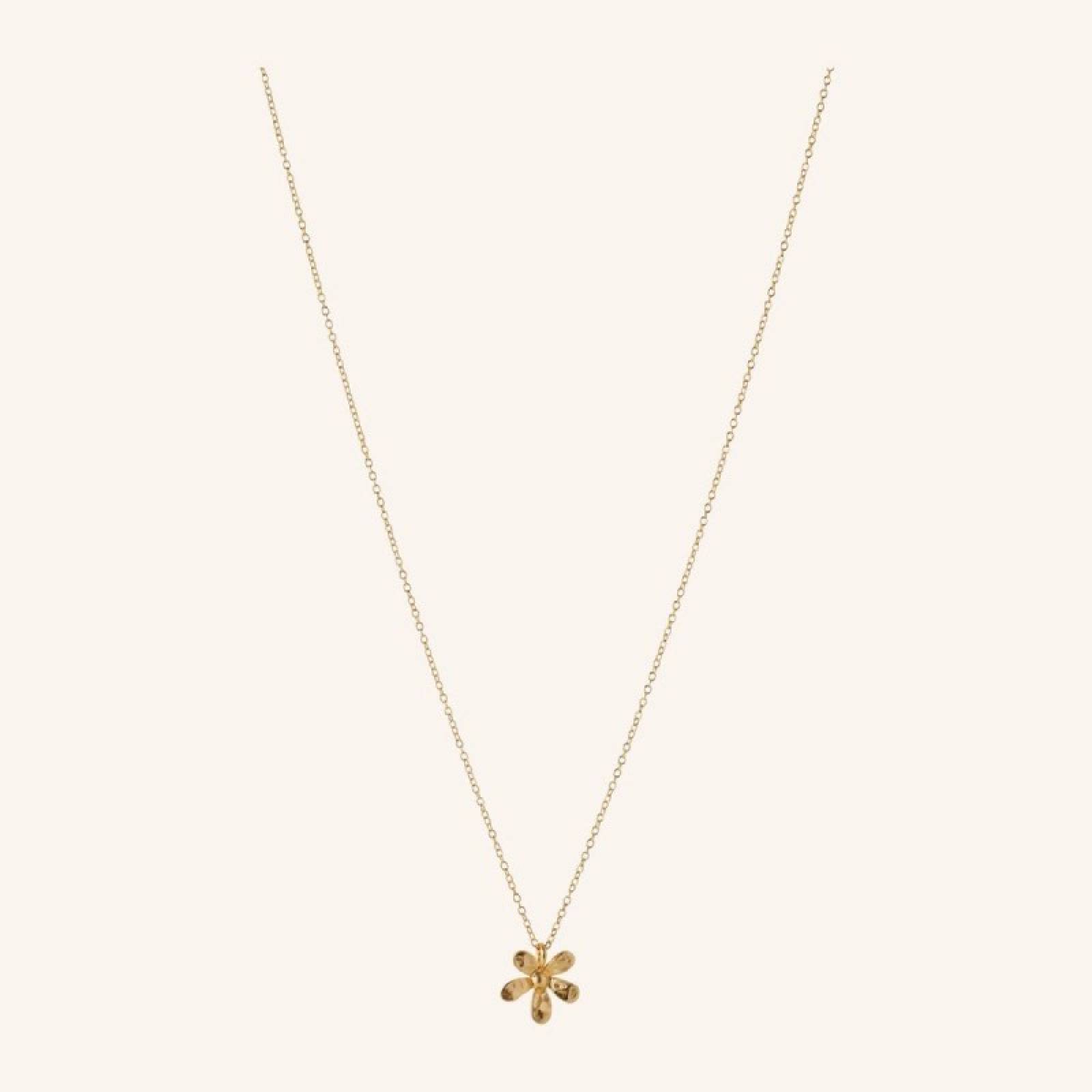 Single Wild Poppy Necklace In Gold By Pernille Corydon
