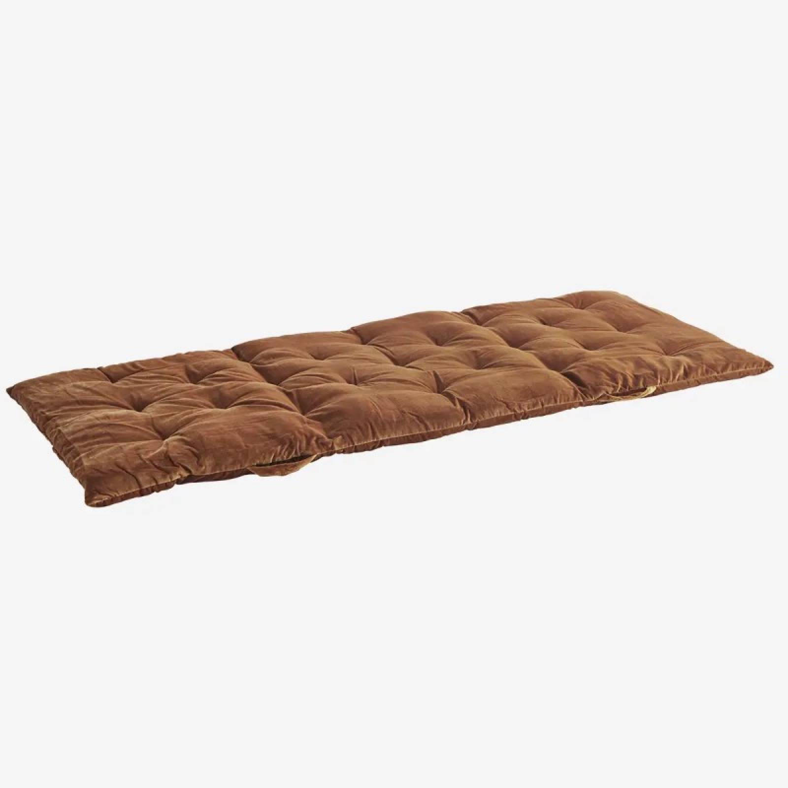 Single Velvet Folding Mattress In Burnt Orange thumbnails