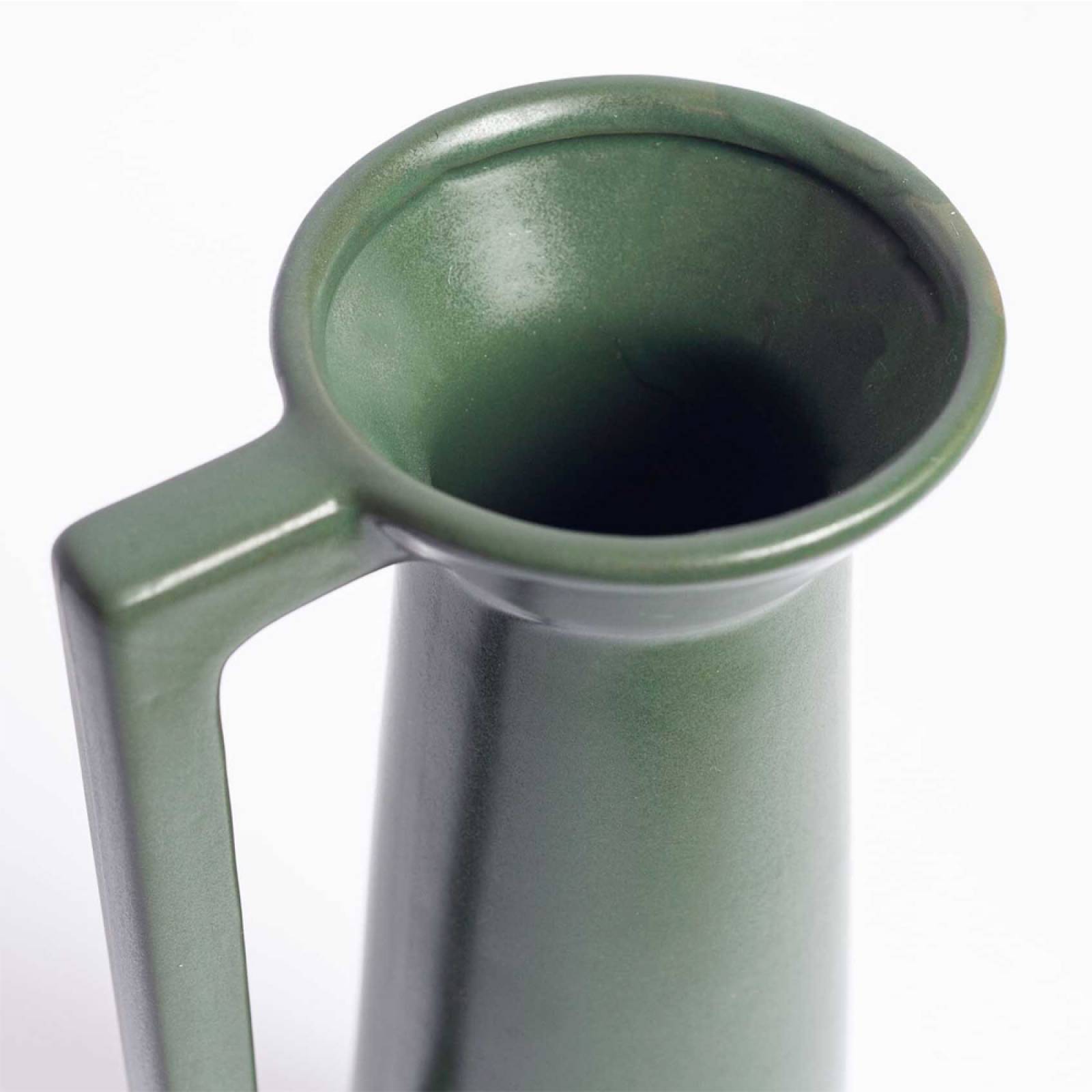 Slim Ceramic Vase In Matte Green thumbnails