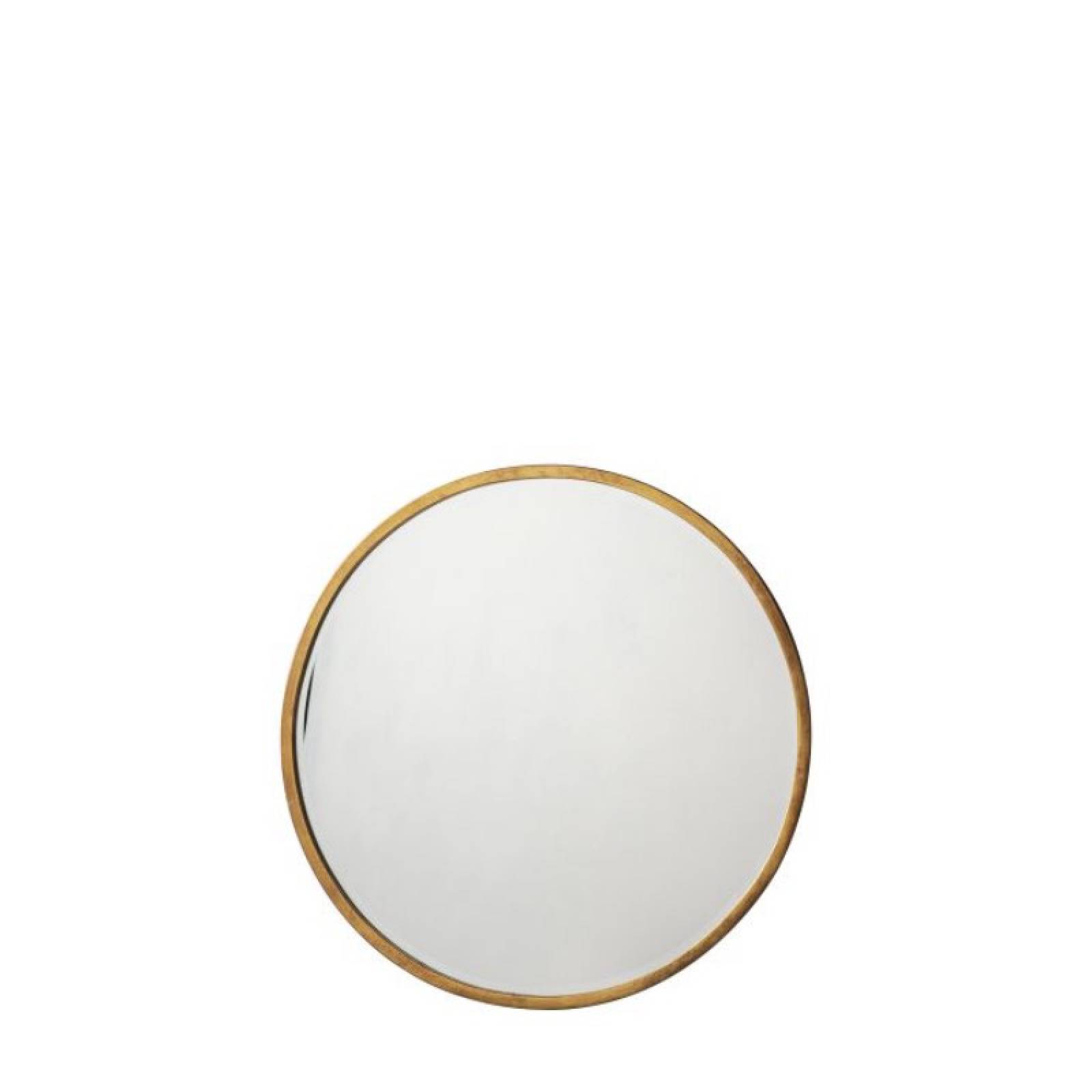 Small Alex Round Mirror In Antiqued Gold 60cm