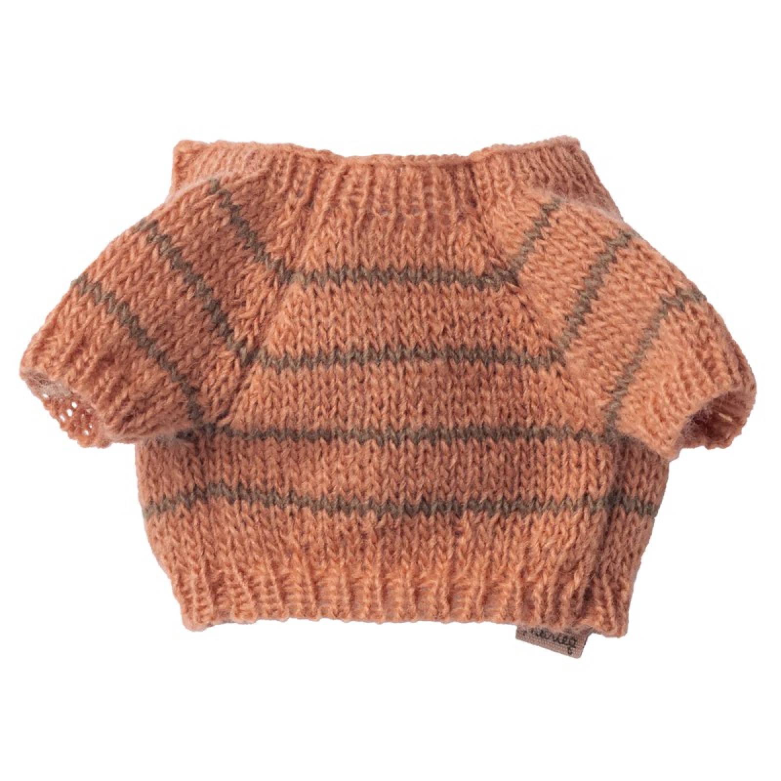 Small Knitted Sweater In Coral For Puppy By Maileg 3+