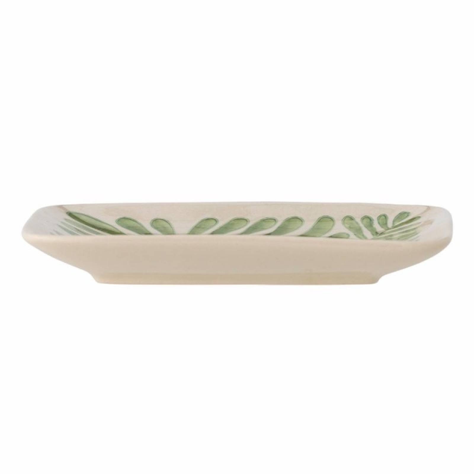 Small Rectangular Dish With Green Plant Design thumbnails