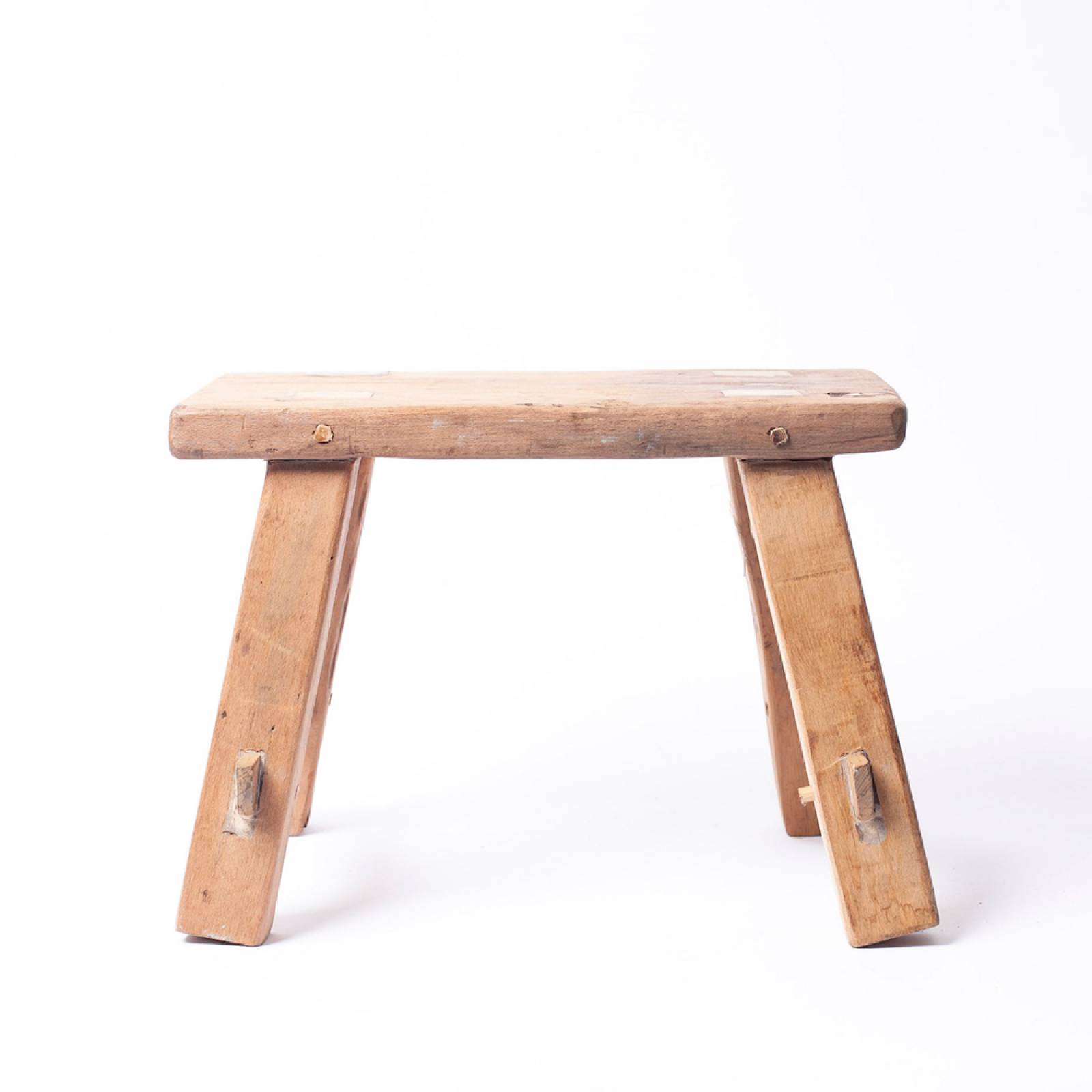 Small Recycled Teak Wooden Stool thumbnails
