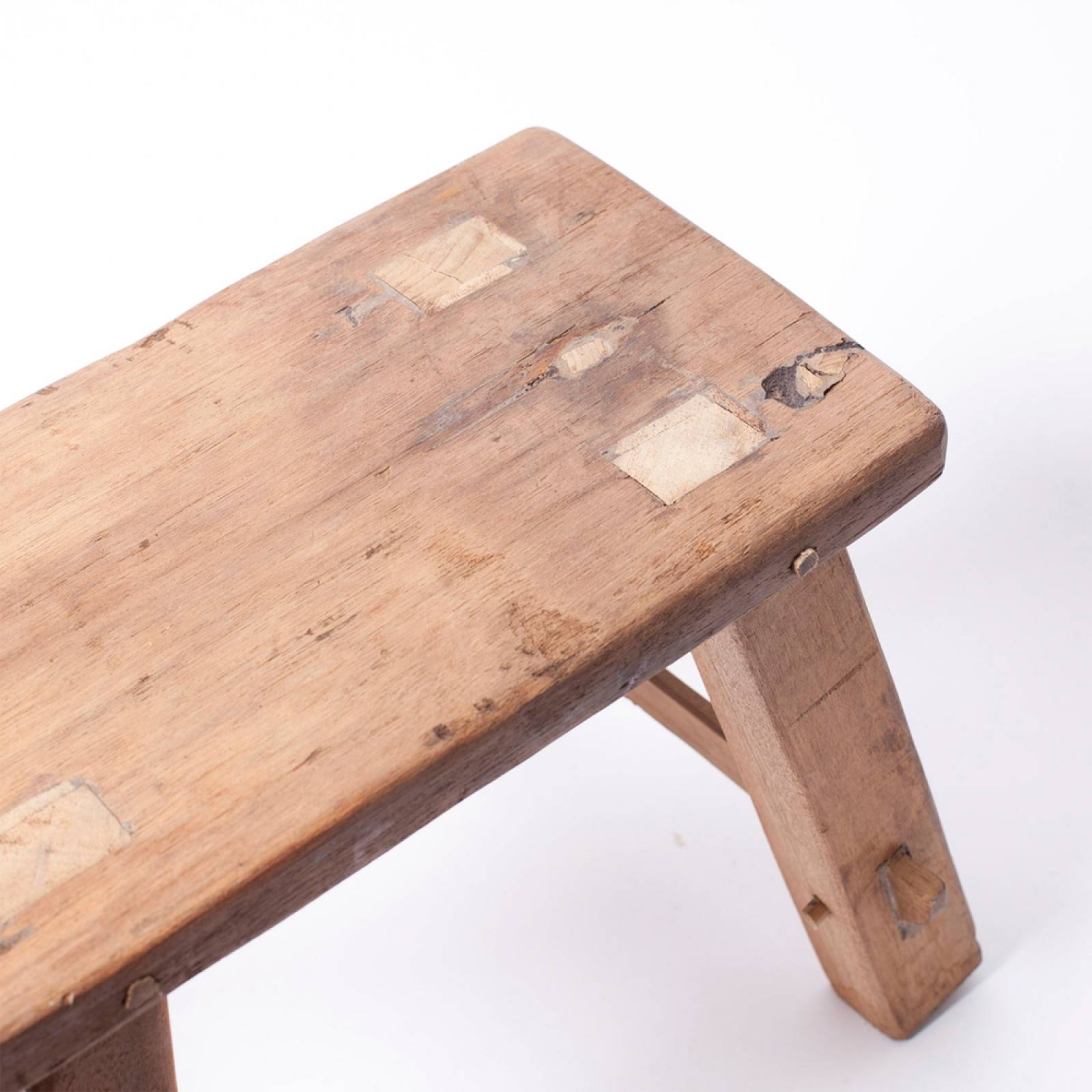 Small Recycled Teak Wooden Stool thumbnails