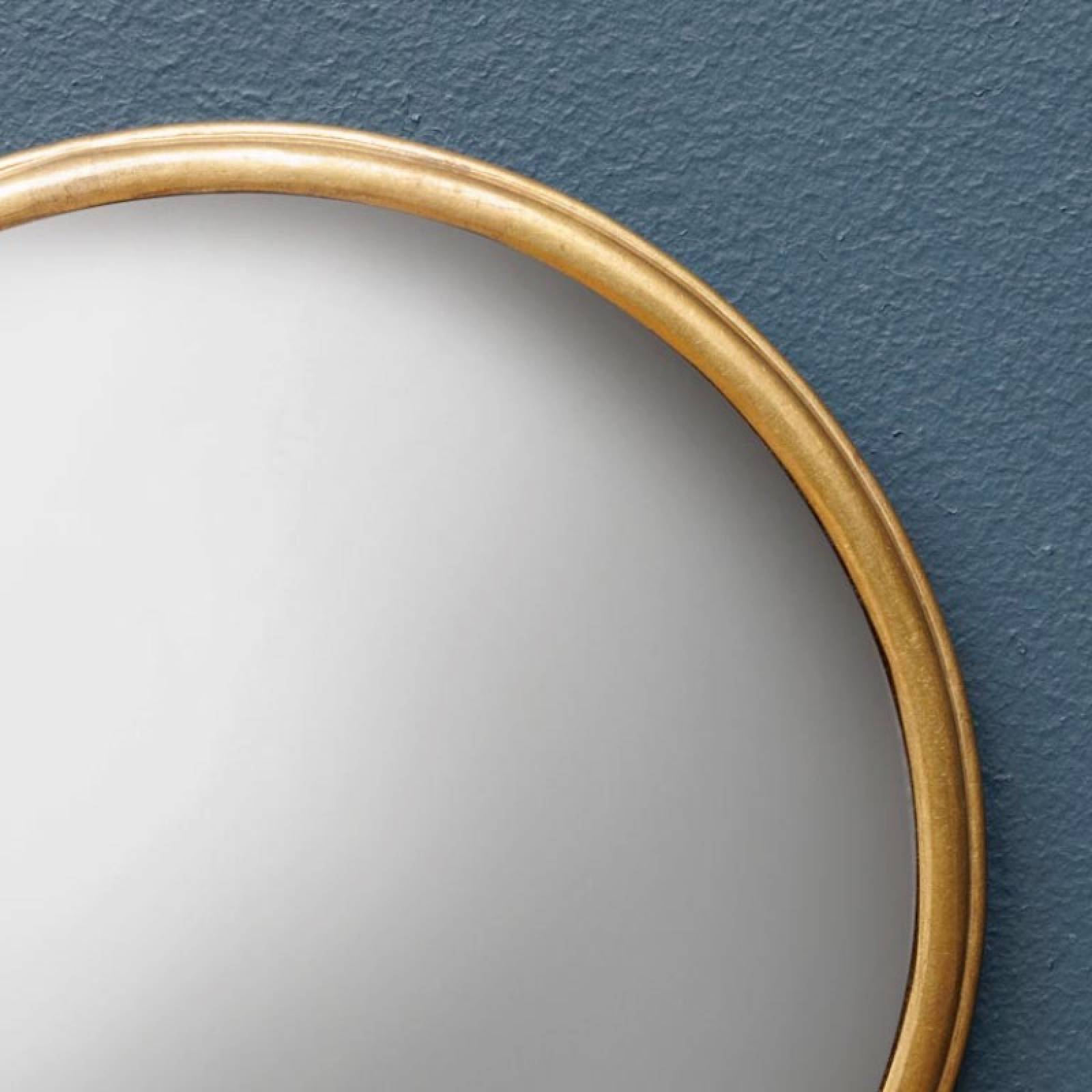 Small Round Gold Convex Mirror With Metal Edge D:20cm thumbnails