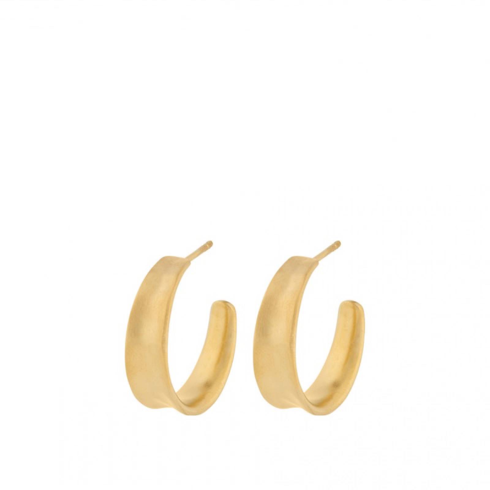 Small Saga Hoop Earrings In Gold By Pernille Corydon