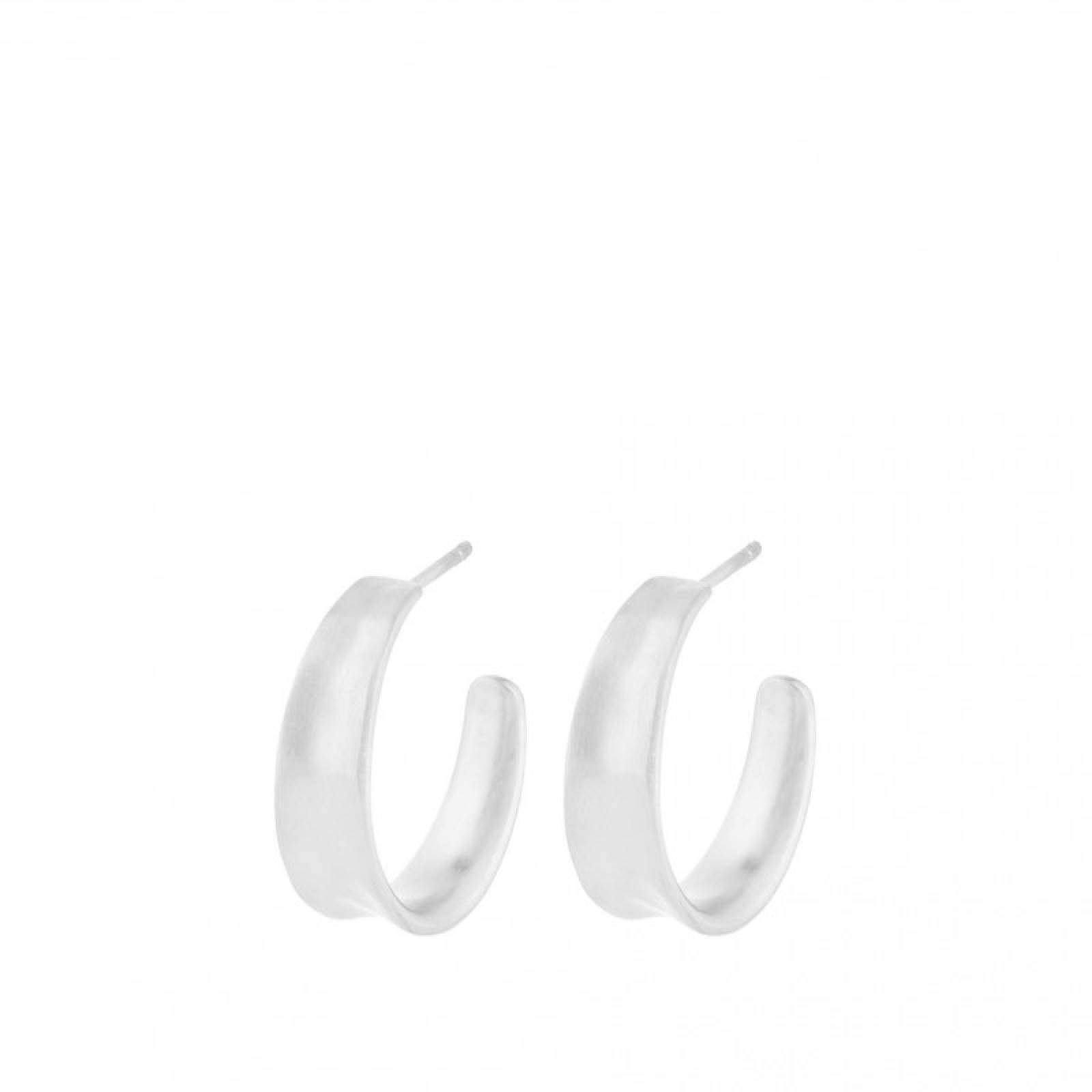 Small Saga Hoop Earrings In Silver By Pernille Corydon