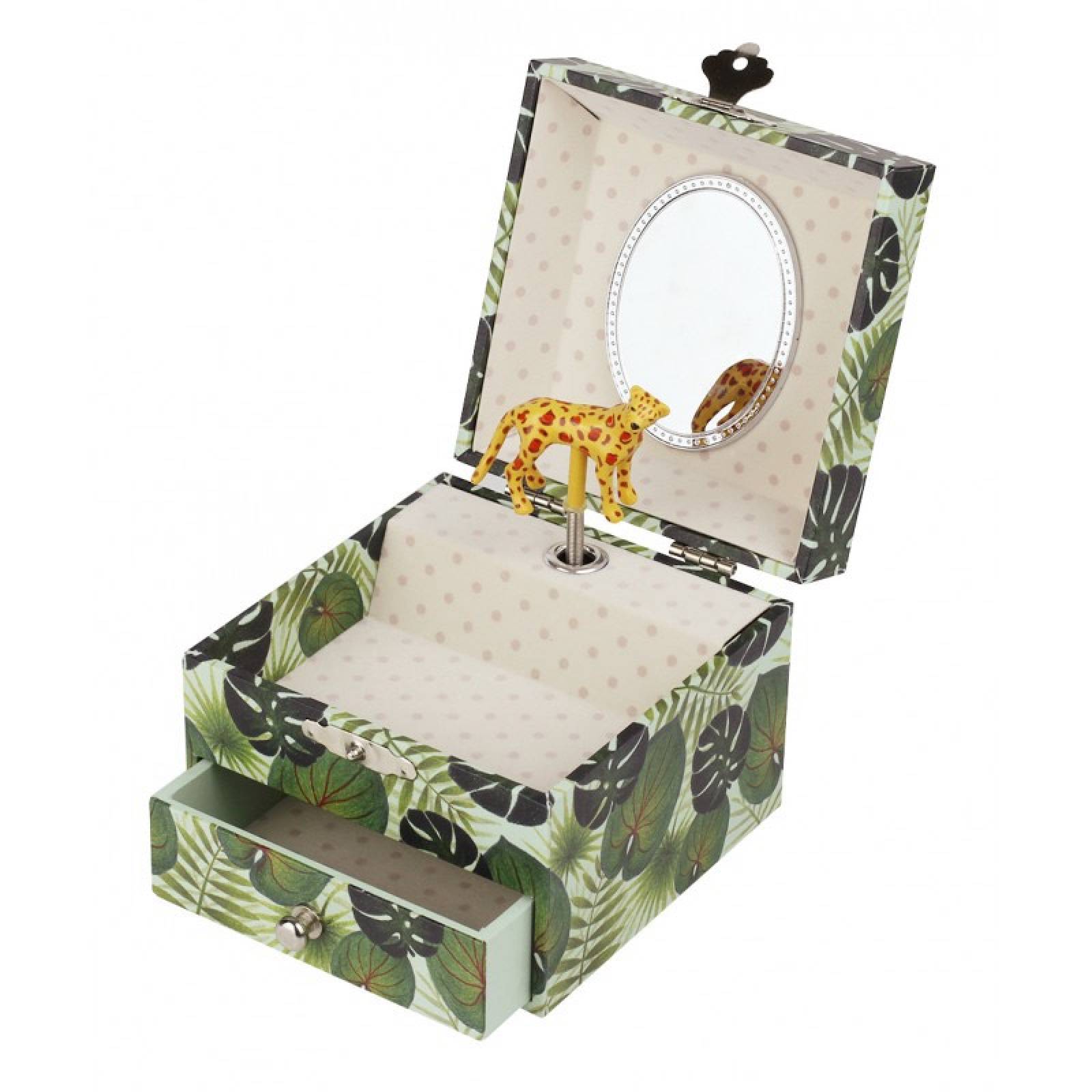 Small Savannah Musical Cube Jewellery Box With Drawer 3+