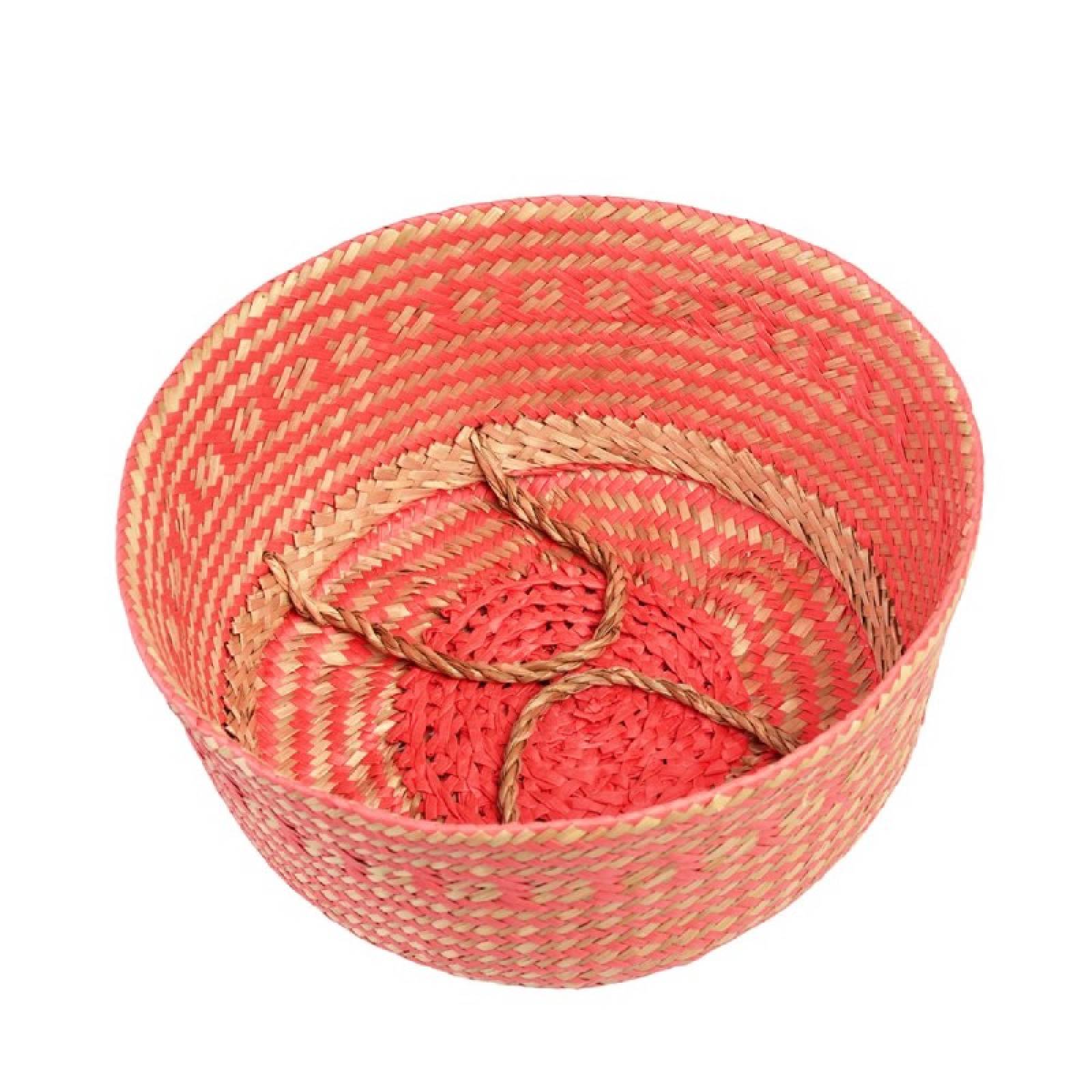 Small Seagrass Storage Basket In Coral thumbnails