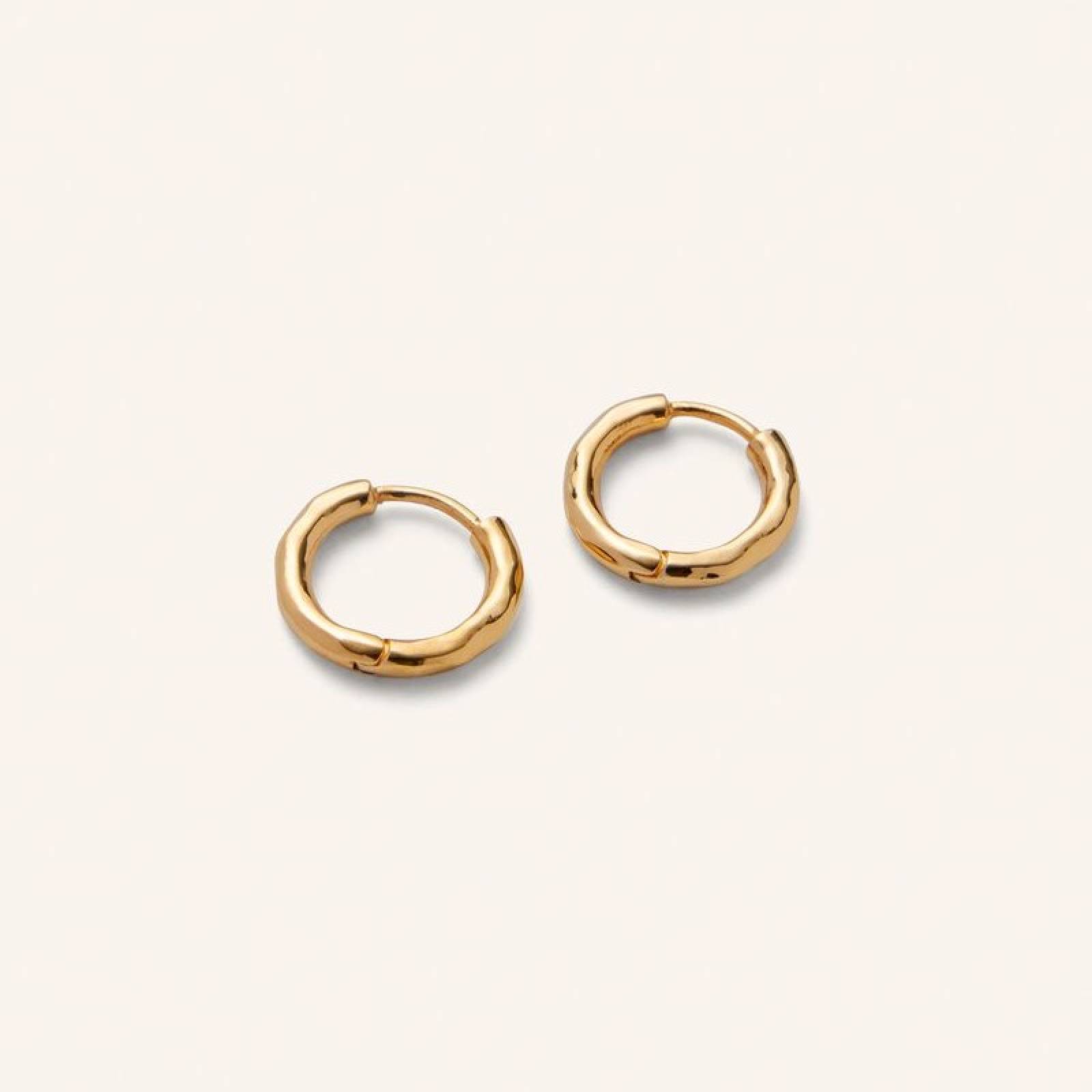 Small Spirit Huggies Earrings In Gold By Pernille Corydon