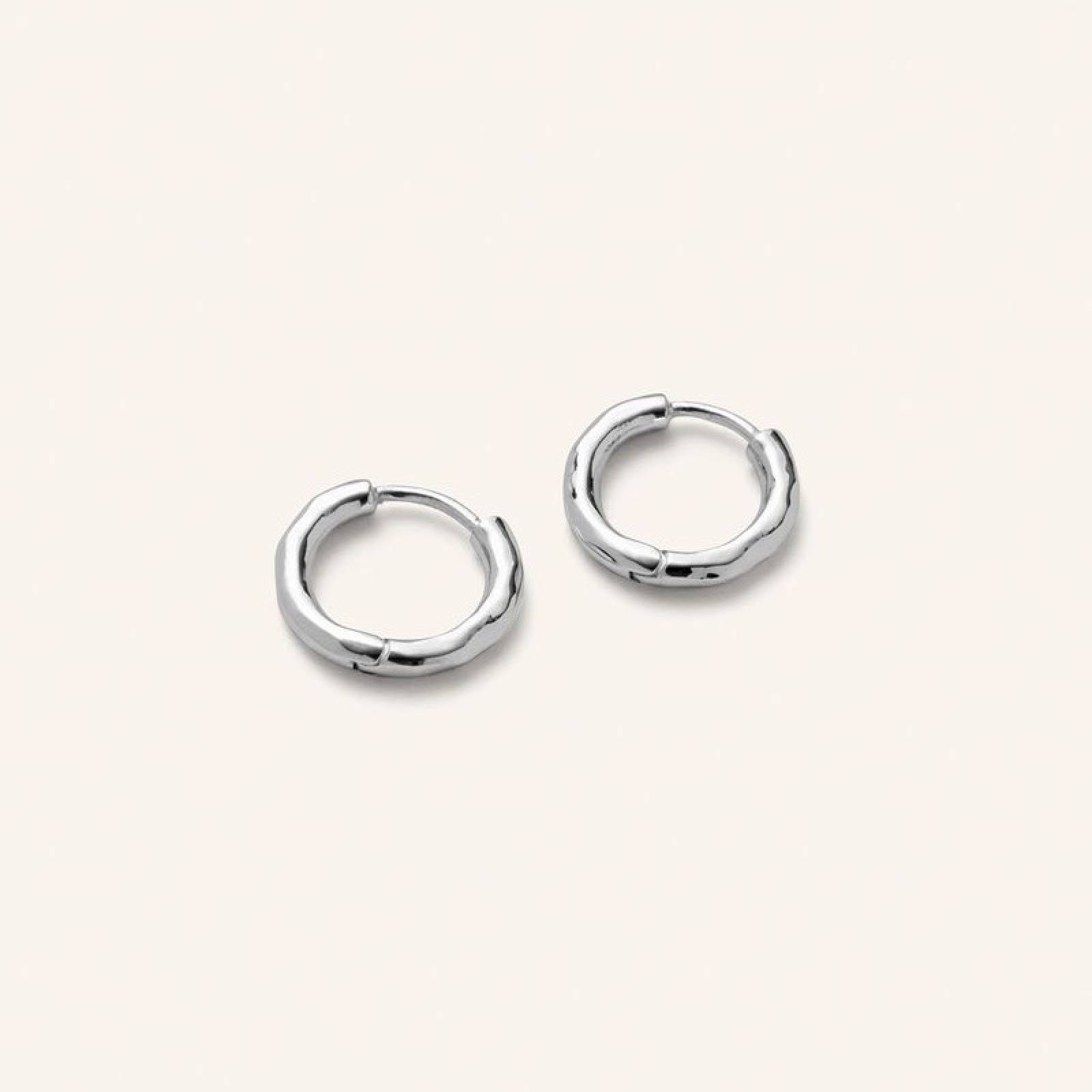 Small Spirit Huggies Earrings In Silver By Pernille Corydon