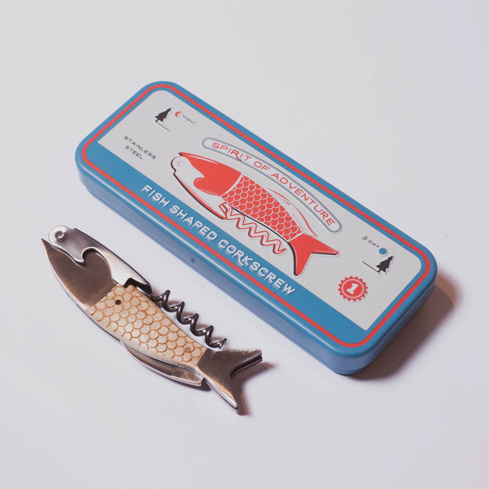 Fish Shaped Corkscrew In A Tin