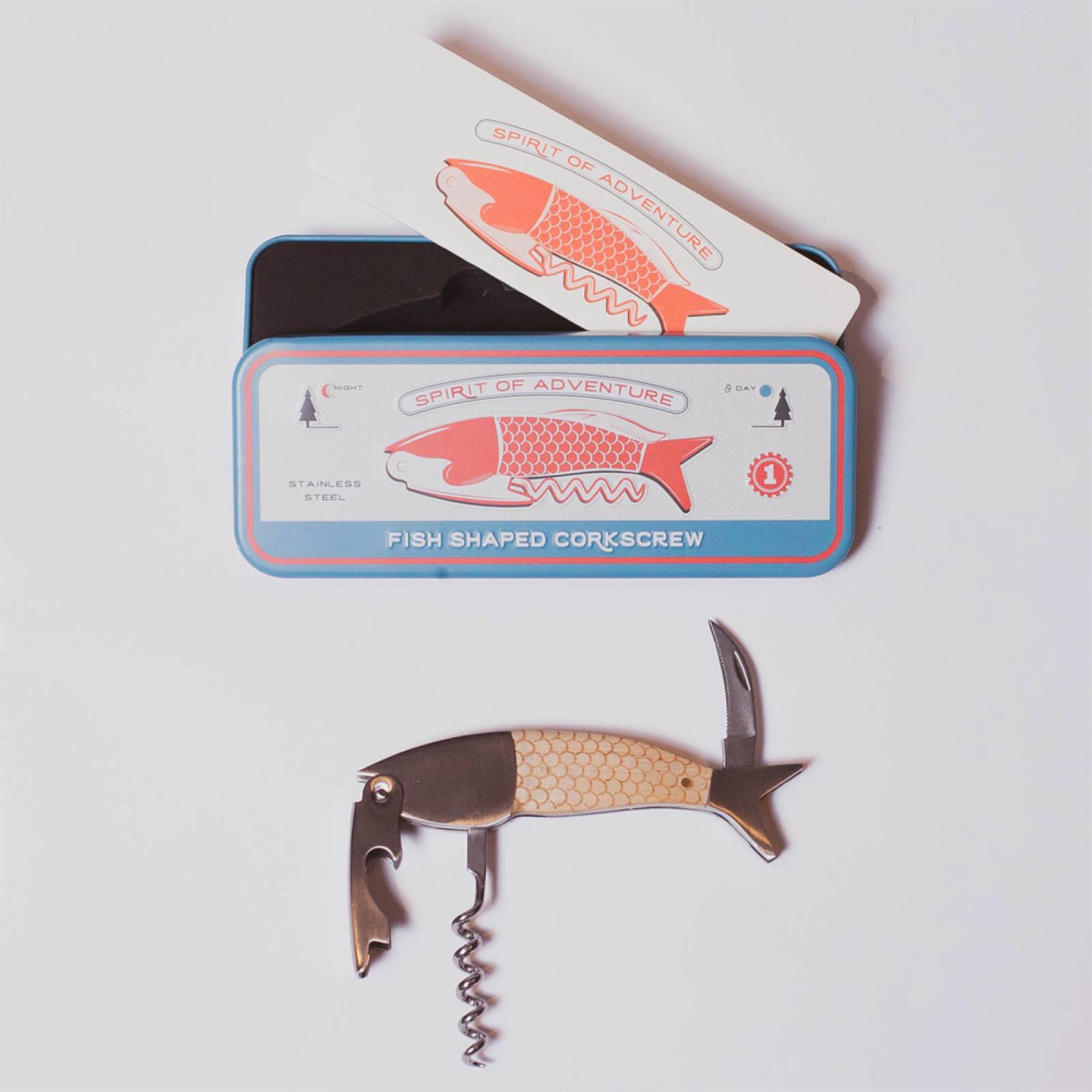 Fish Shaped Corkscrew In A Tin thumbnails