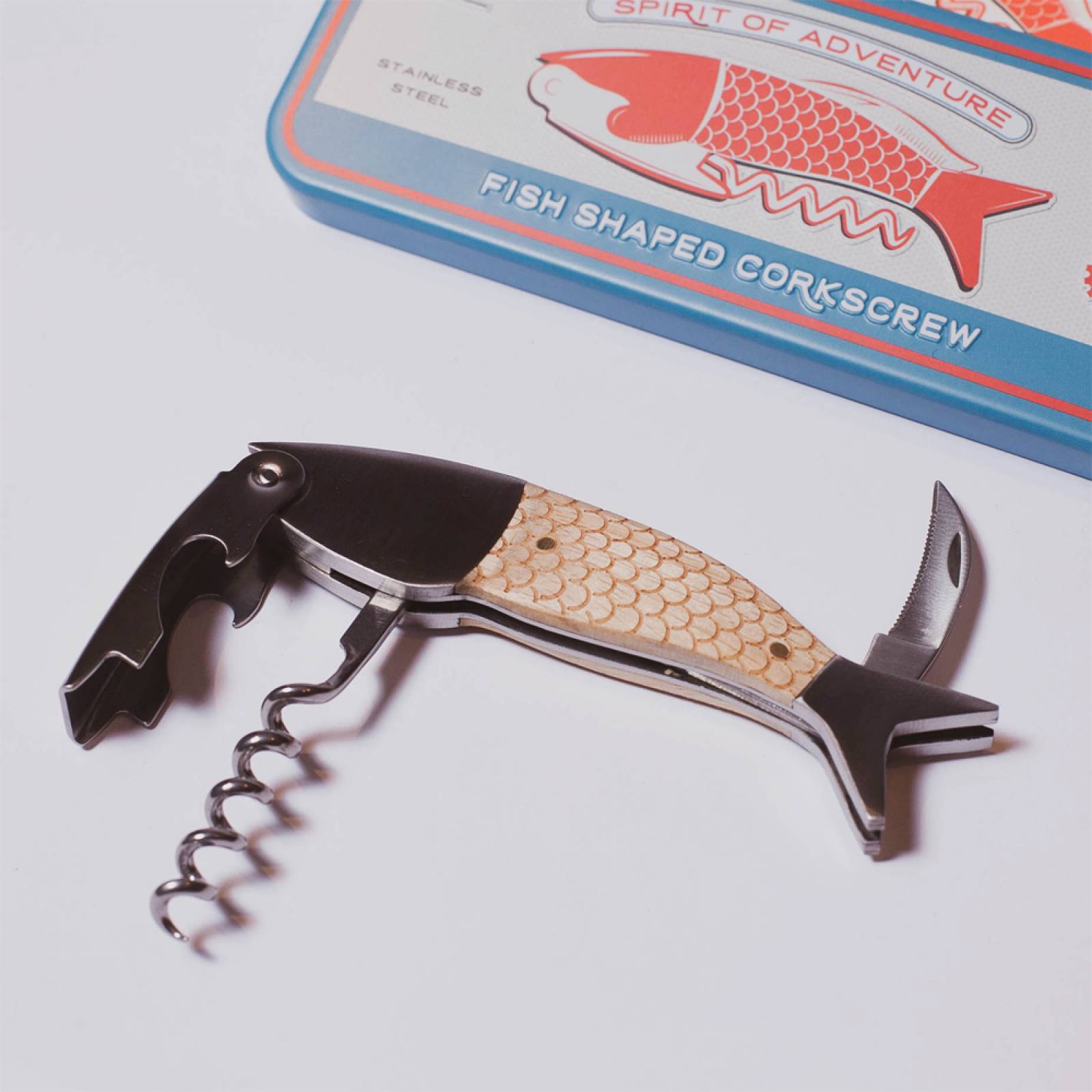 Fish Shaped Corkscrew In A Tin thumbnails