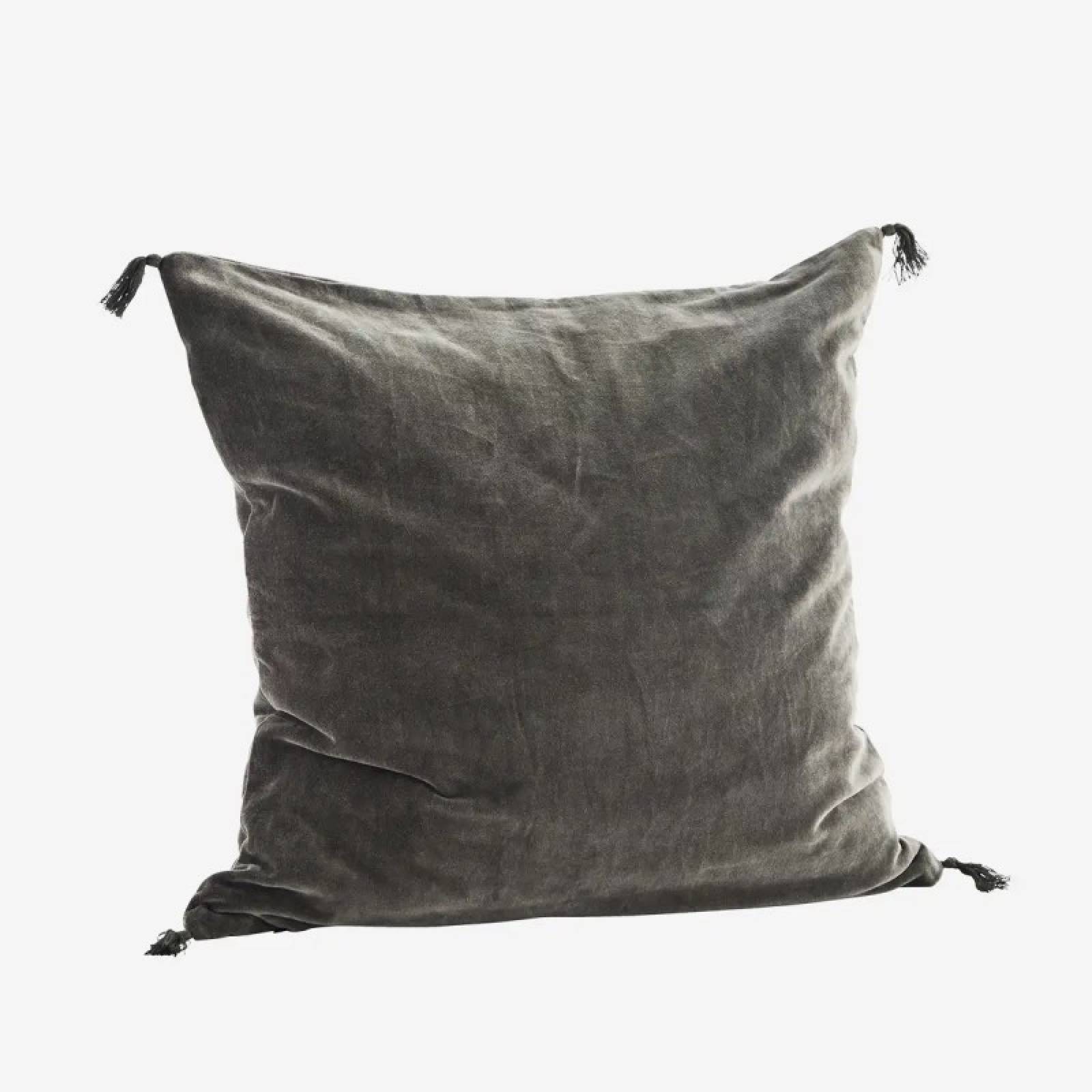 Square Velvet Cushion In Grey 50x50cm