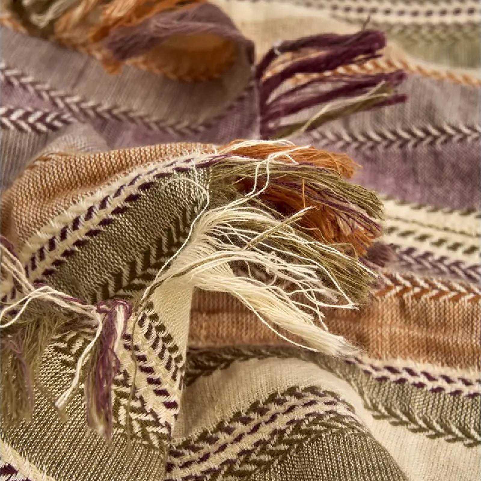 Striped Multi-Coloured Cotton Hammam Towel thumbnails