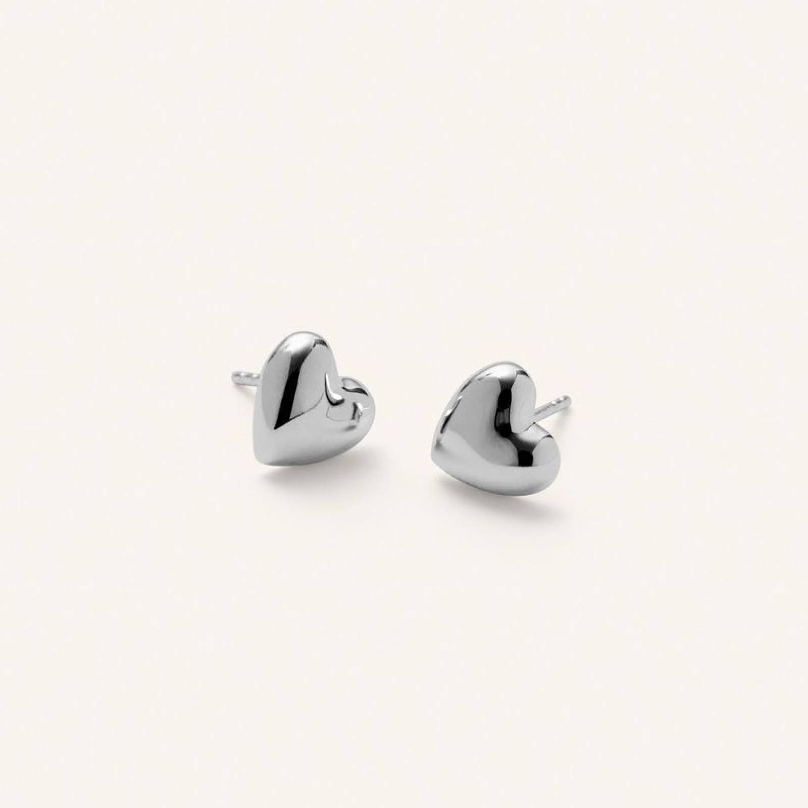 Sweetheart Earsticks Stud Earrings In Silver By Pernille Corydon