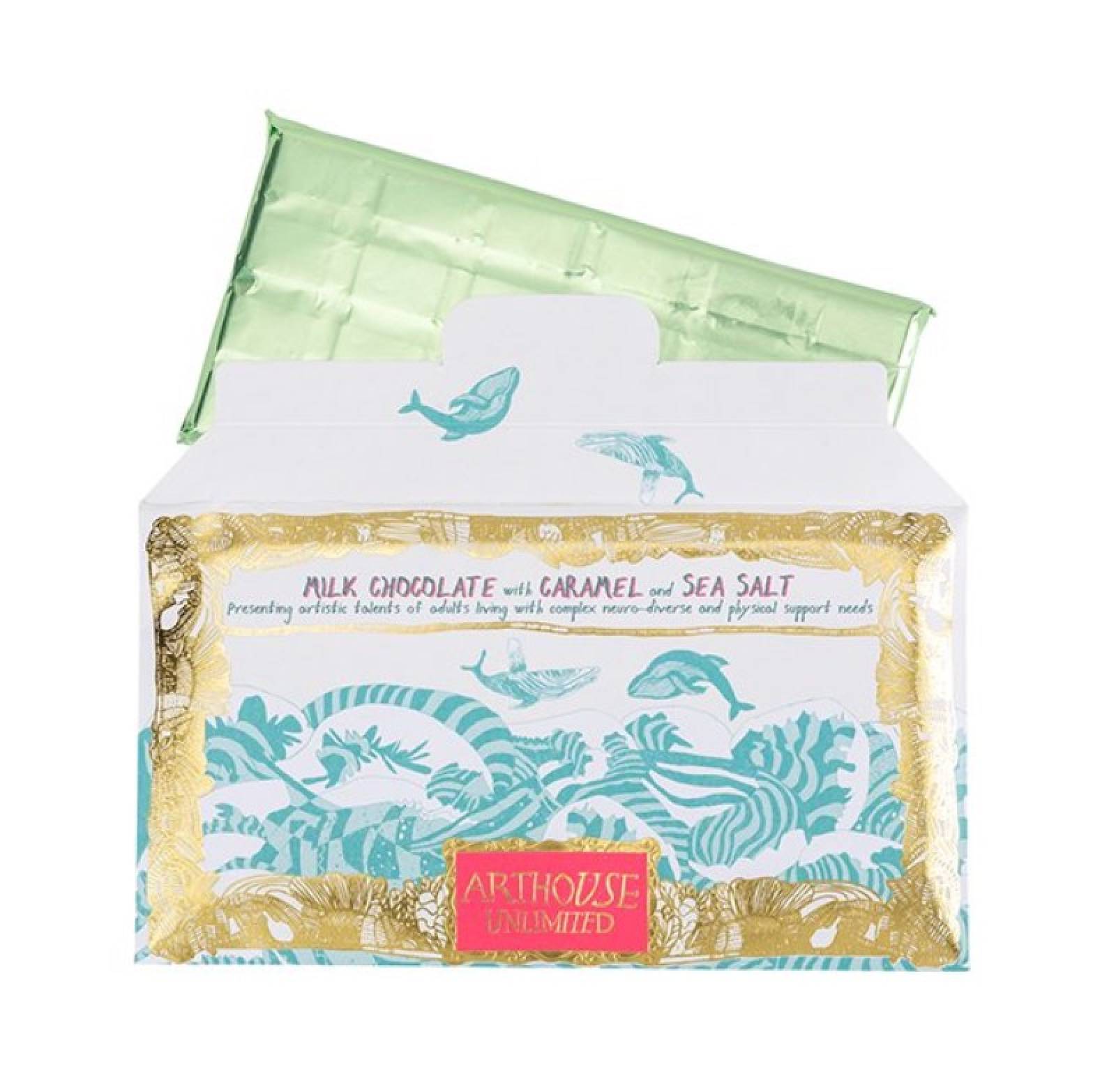 Swim WIth Whales - Milk Chocolate, Caramel & Sea Salt Bar 100g