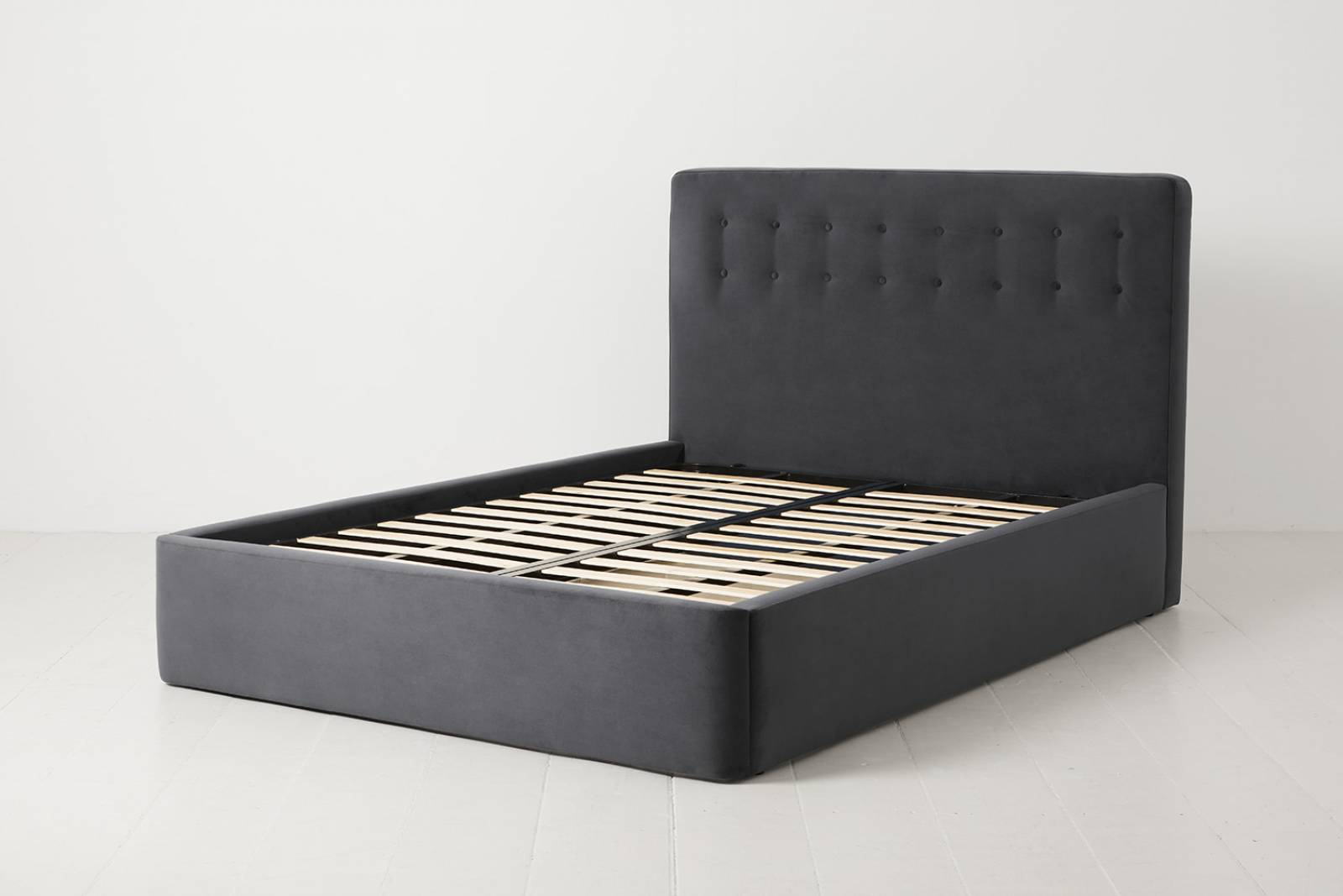 Swyft Bed 01 - Double Size Bed Frame - Velvet Charcoal thumbnails