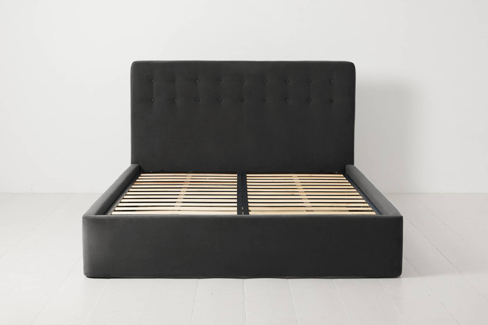 Swyft Bed 01 - King Size Bed Frame - Velvet Charcoal