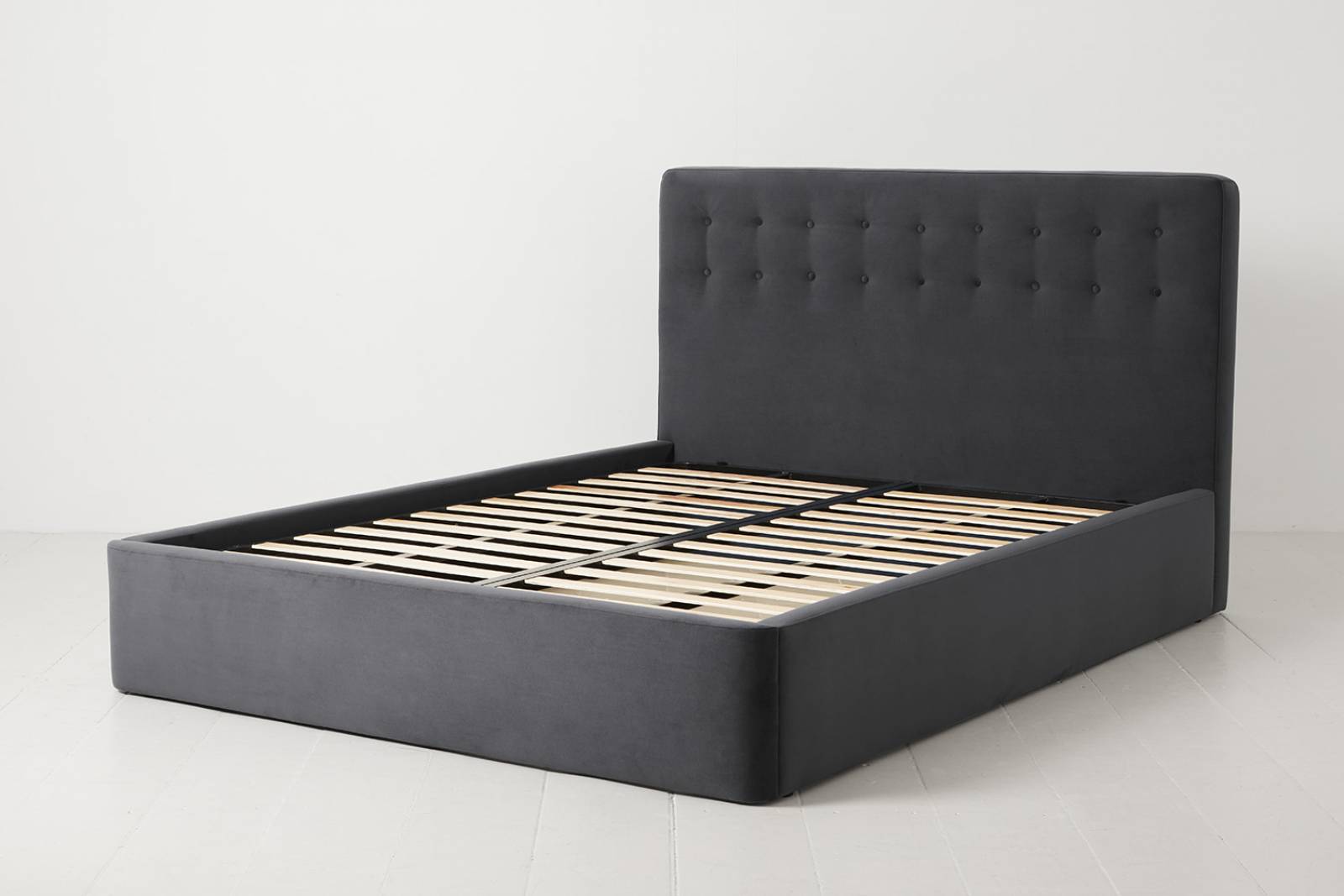 Swyft Bed 01 - King Size Bed Frame - Velvet Charcoal thumbnails