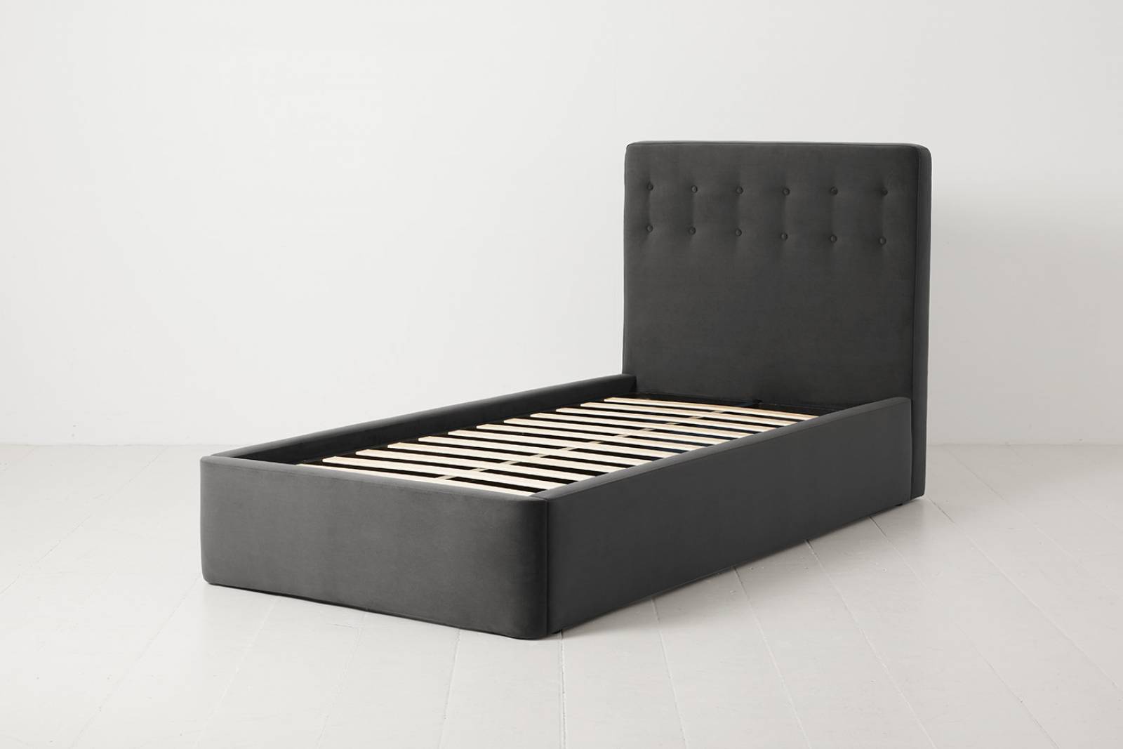 Swyft Bed 01 - Single Size Bed Frame - Velvet Charcoal thumbnails