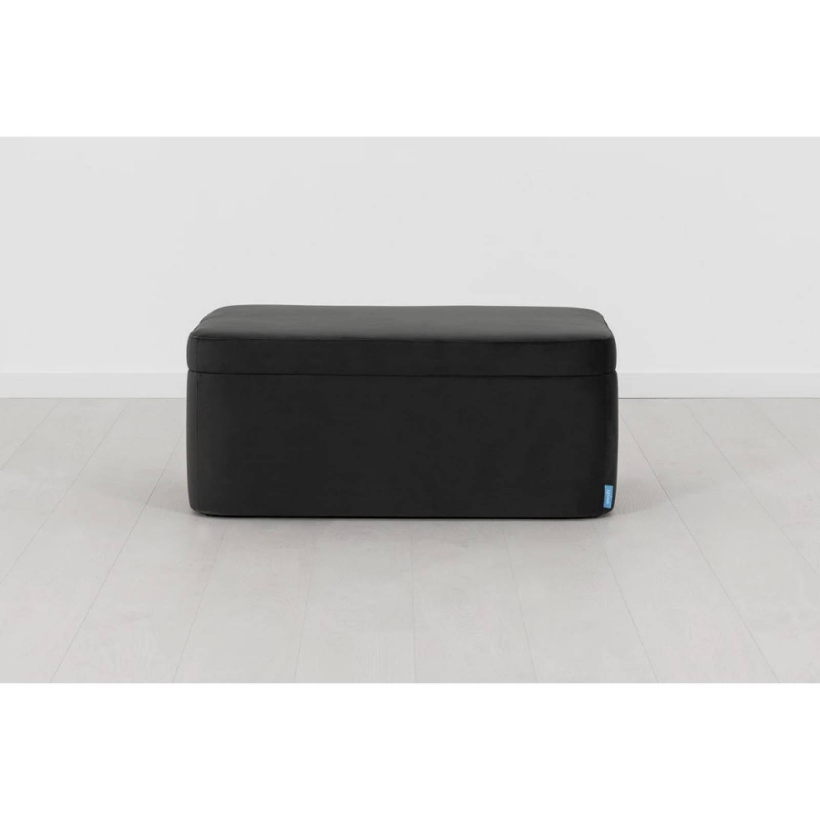 Swyft - Large Rectangular Storage Ottoman - Velvet Charcoal