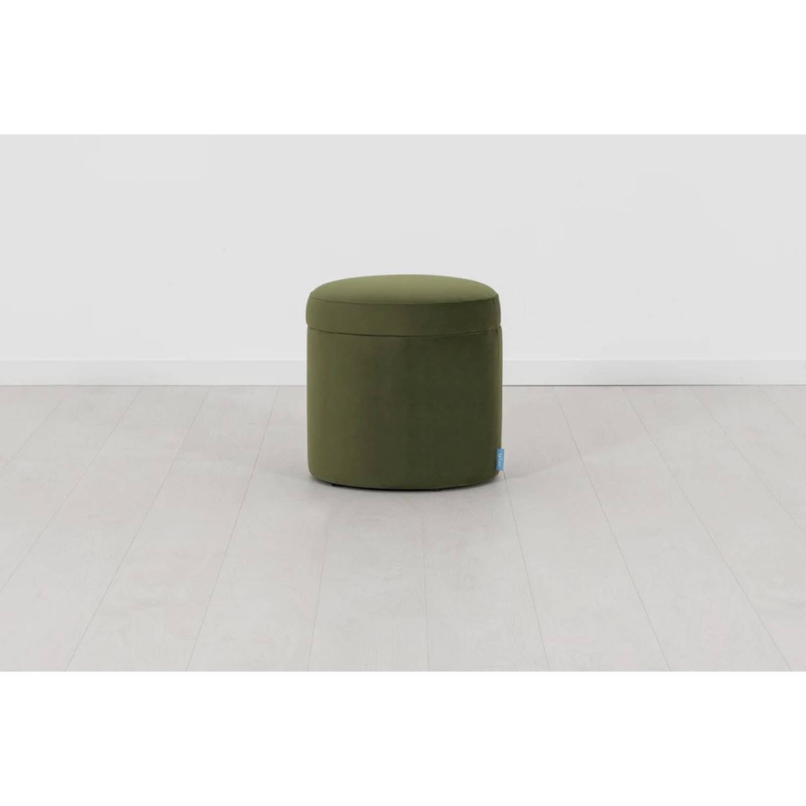 Swyft Small Round Storage Ottoman - Velvet Vine