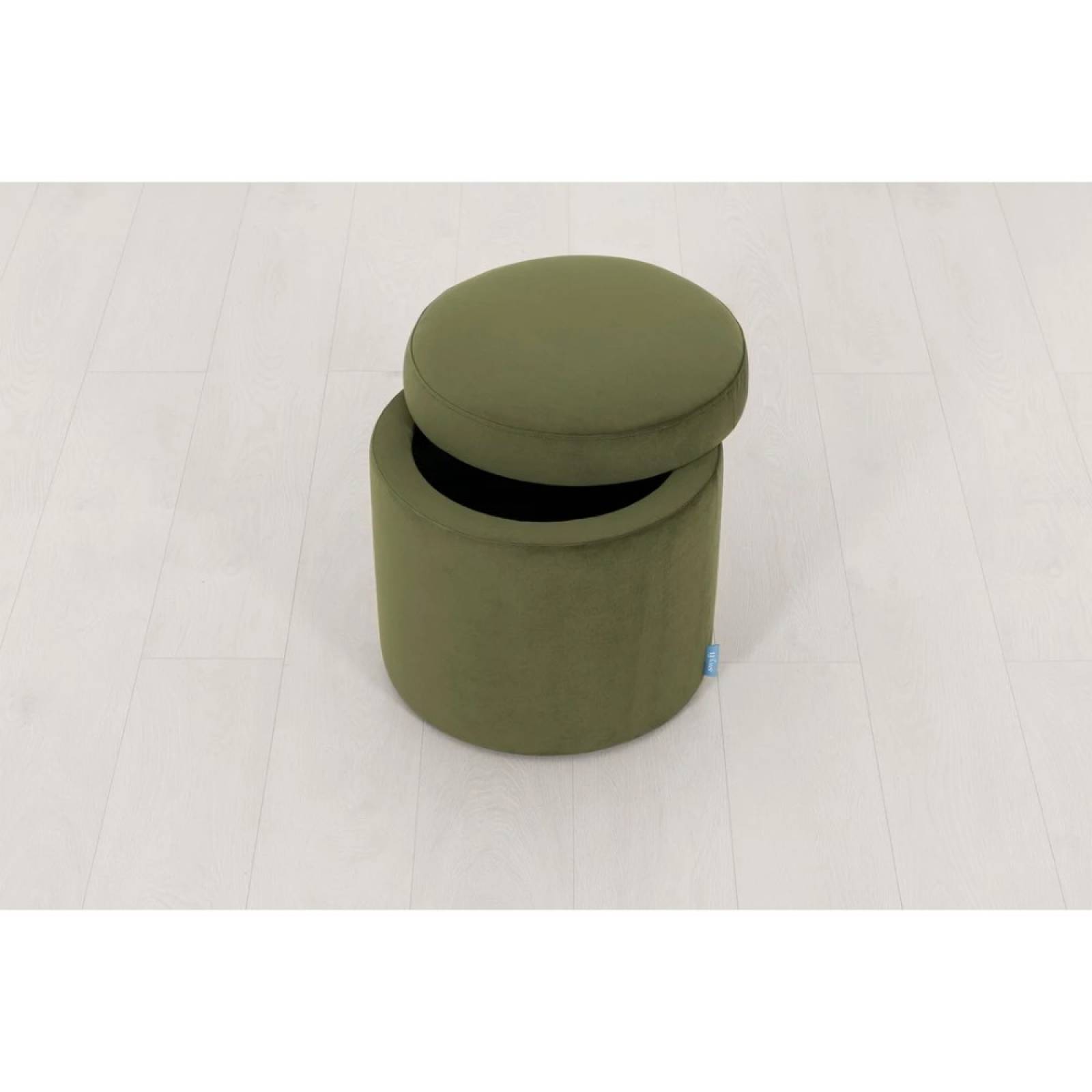 Swyft Small Round Storage Ottoman - Velvet Vine thumbnails