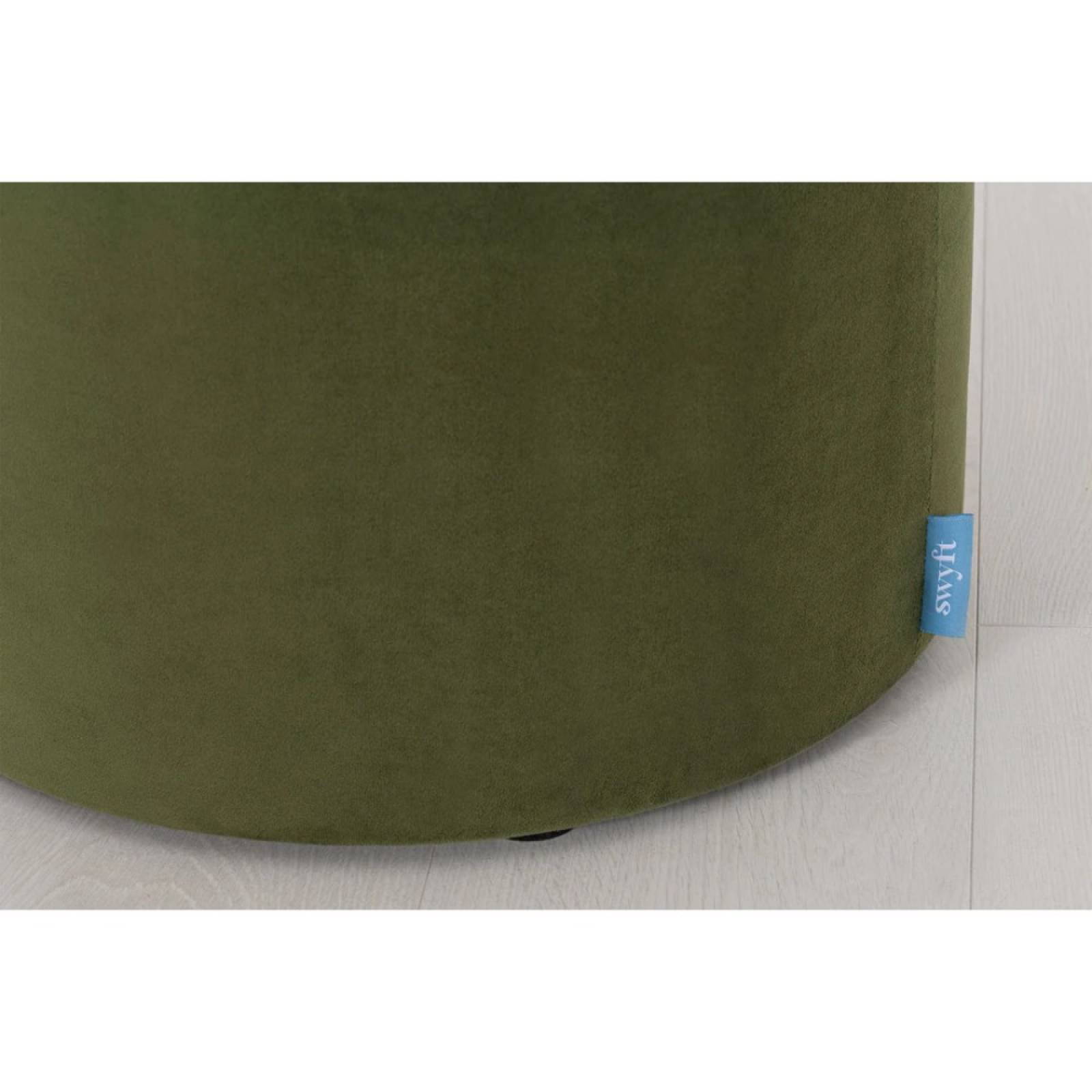 Swyft Small Round Storage Ottoman - Velvet Vine thumbnails