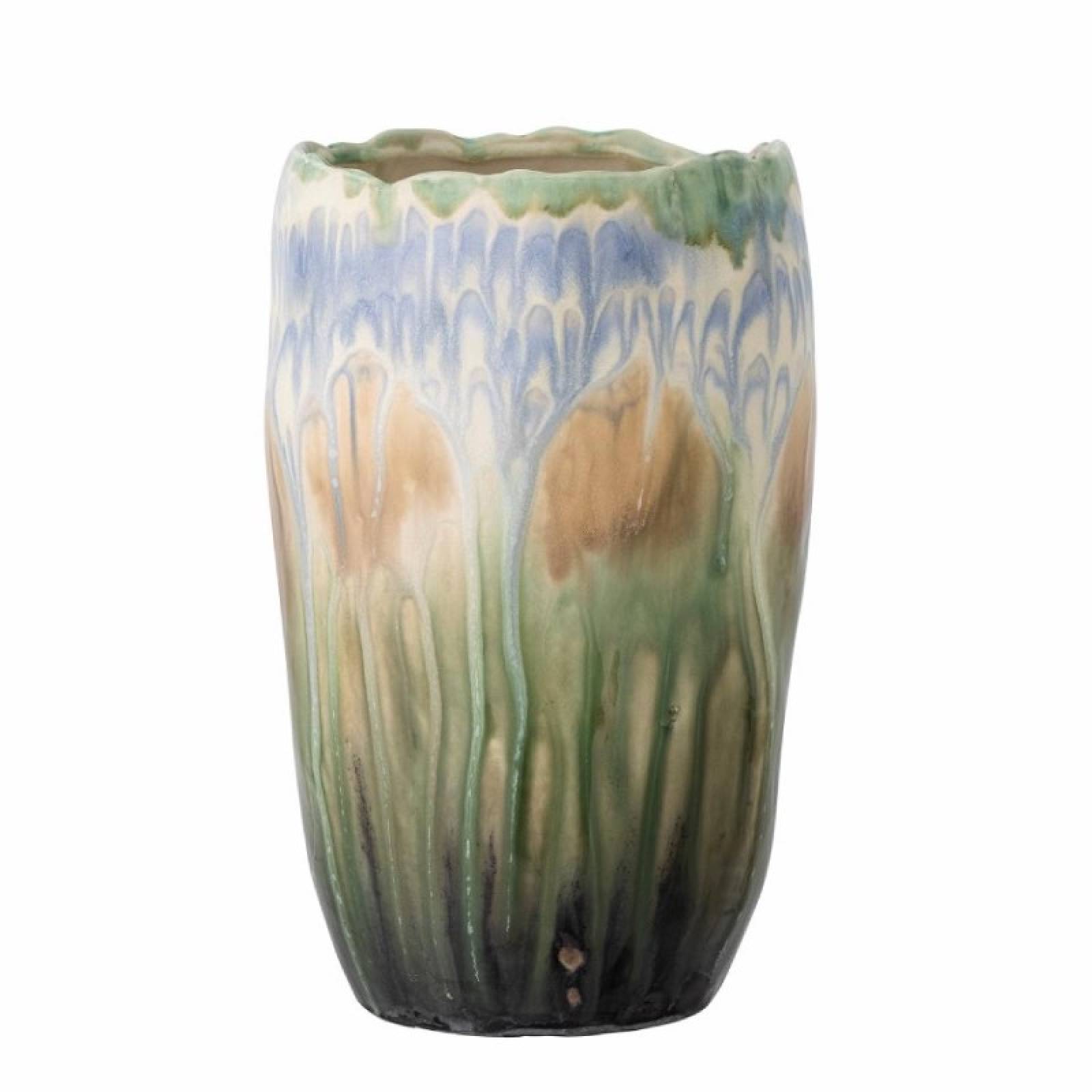 Tall Nouveau Glazed Stoneware Vase H: 26cm