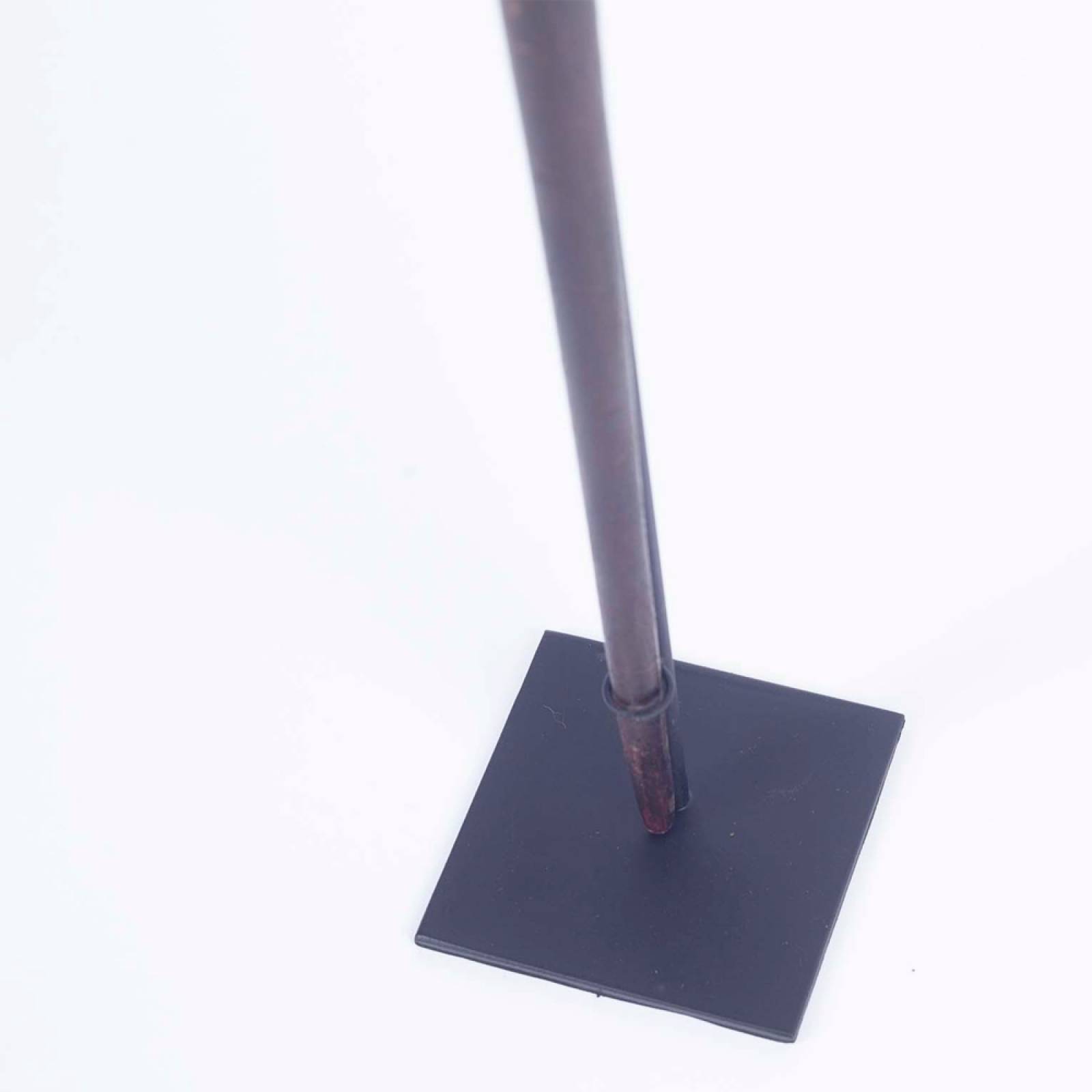 Tall Slim Wooden Figure On Metal Stand Decoration thumbnails