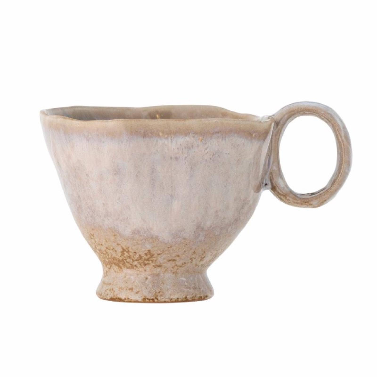 Tapered Stoneware Cup In Natural Glaze