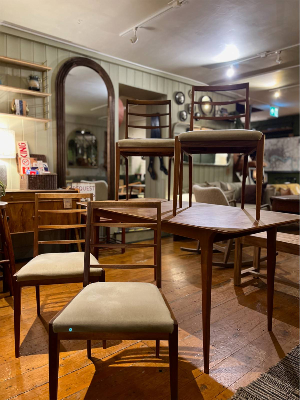Teak Extending Dining Table With Set Of 4 Chairs by McIntosh thumbnails