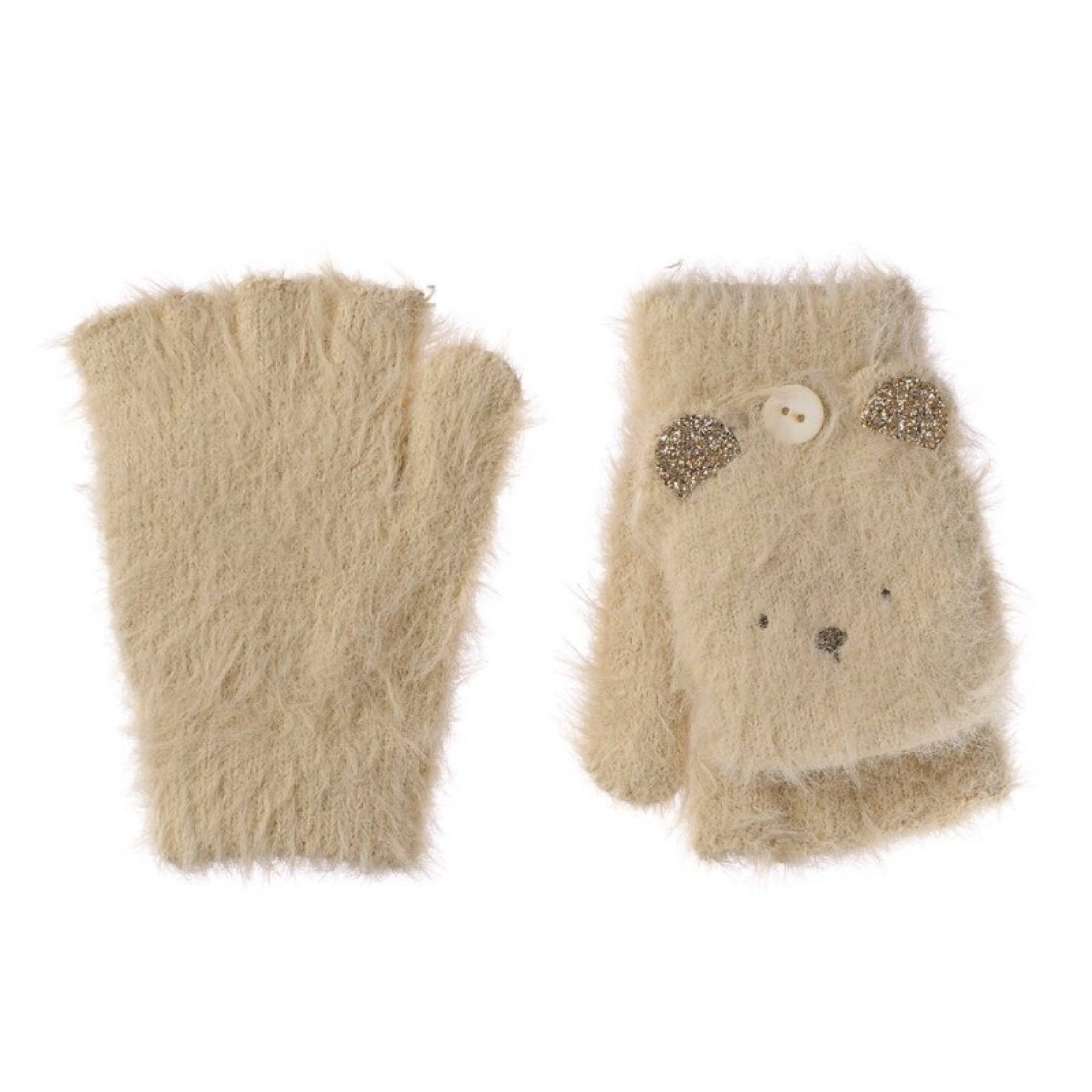 Teddy Bear Fluffy Gloves 3-6 Years
