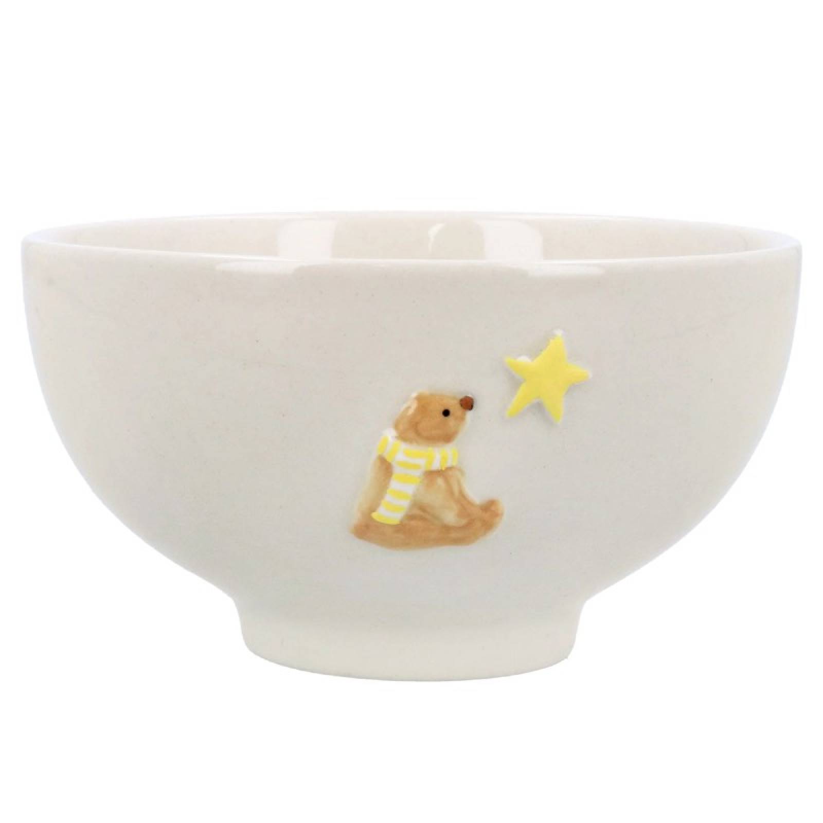 Teddy Bear With Star Stoneware Bowl