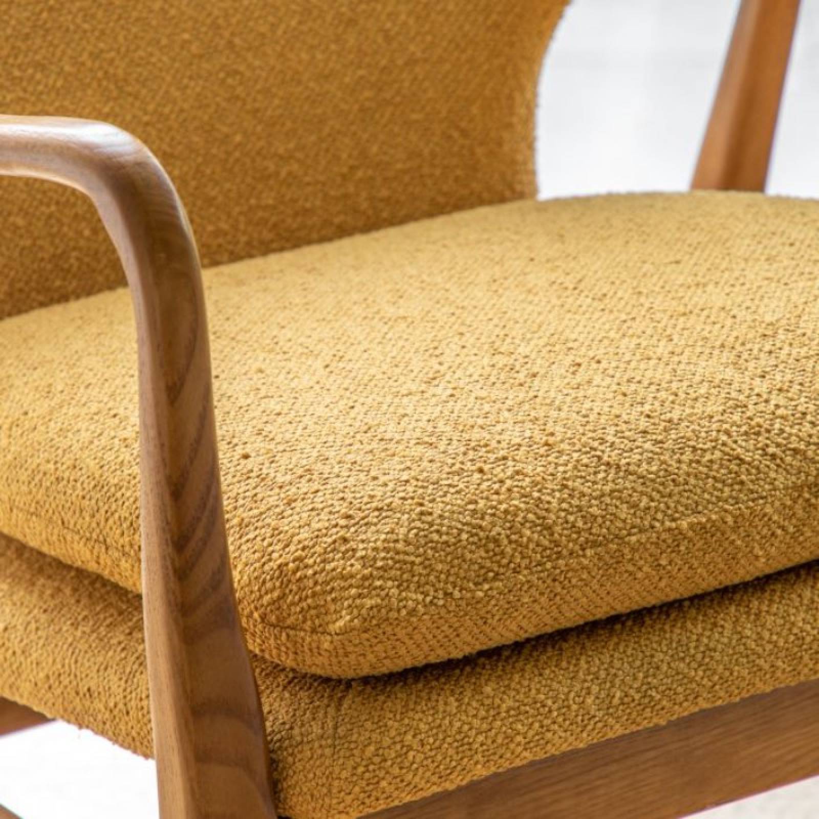 The Button Armchair in Ochre Fabric thumbnails