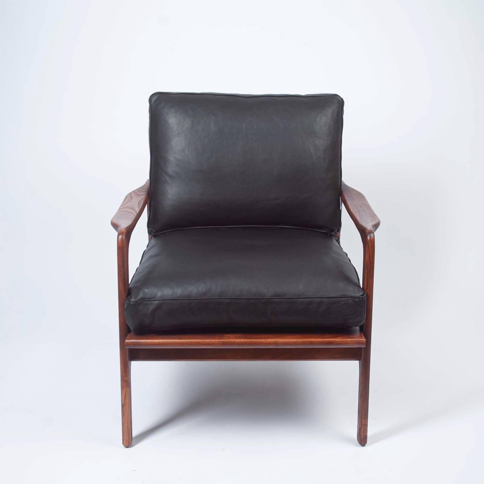 The Karsten Armchair In Black Leather thumbnails