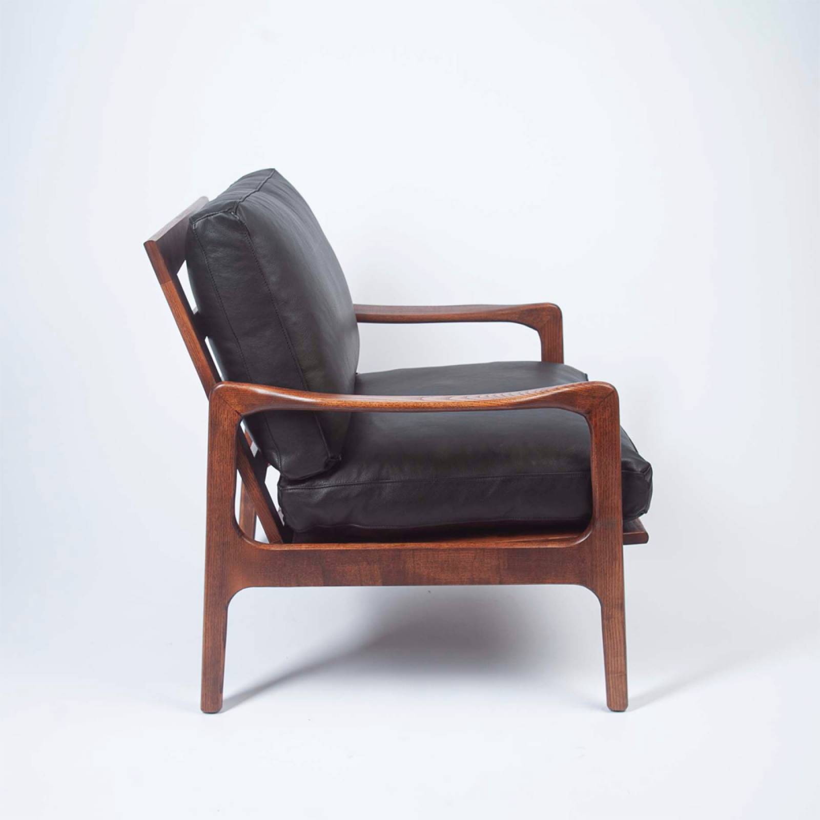 The Karsten Armchair In Black Leather thumbnails