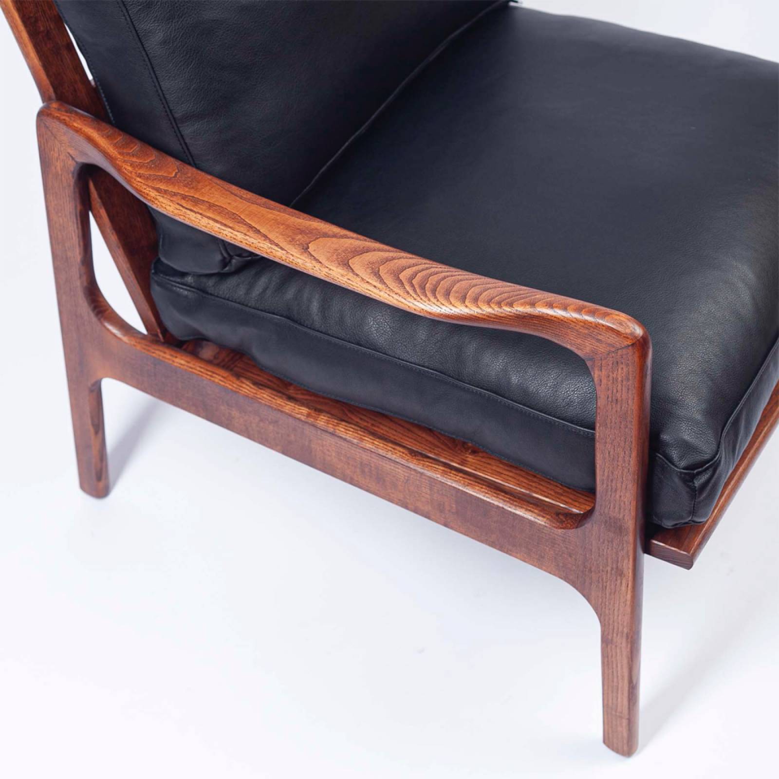 The Karsten Armchair In Black Leather thumbnails