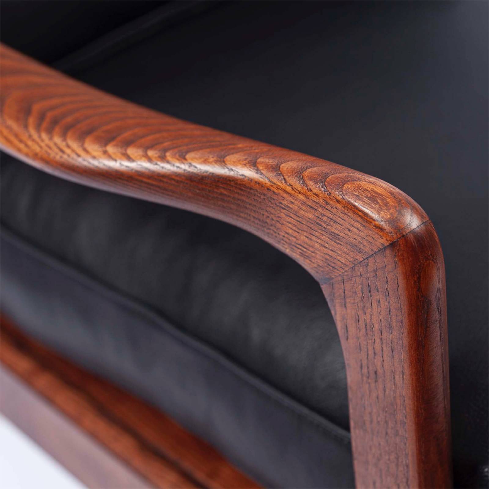 The Karsten Armchair In Black Leather thumbnails