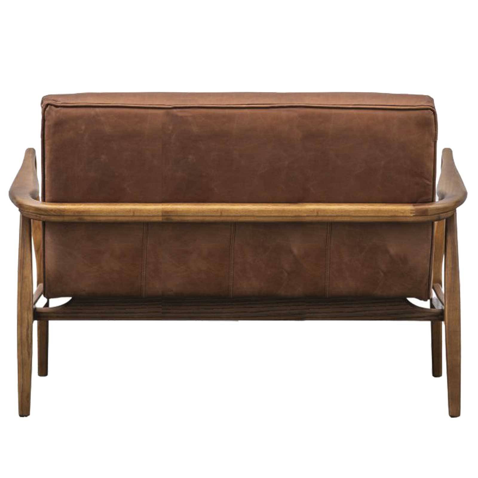 The Auto Oak 2 Seater Sofa in Distressed Brown Leather thumbnails