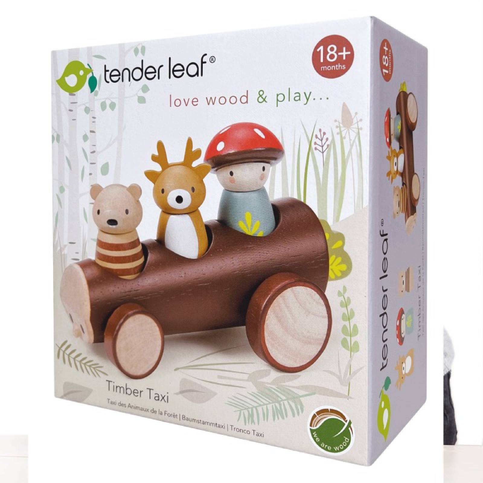 Timber Taxi With Figures Wooden Toy 18m+ thumbnails