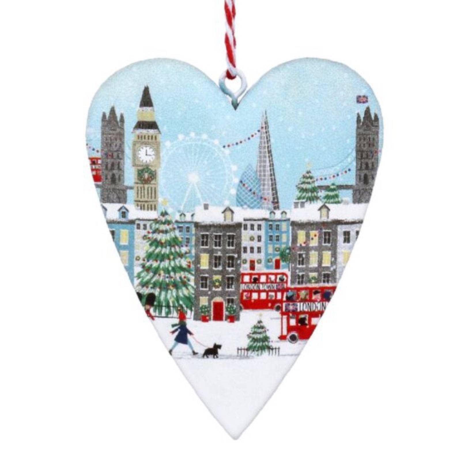 London Scene Tin Hanging Christmas Decoration