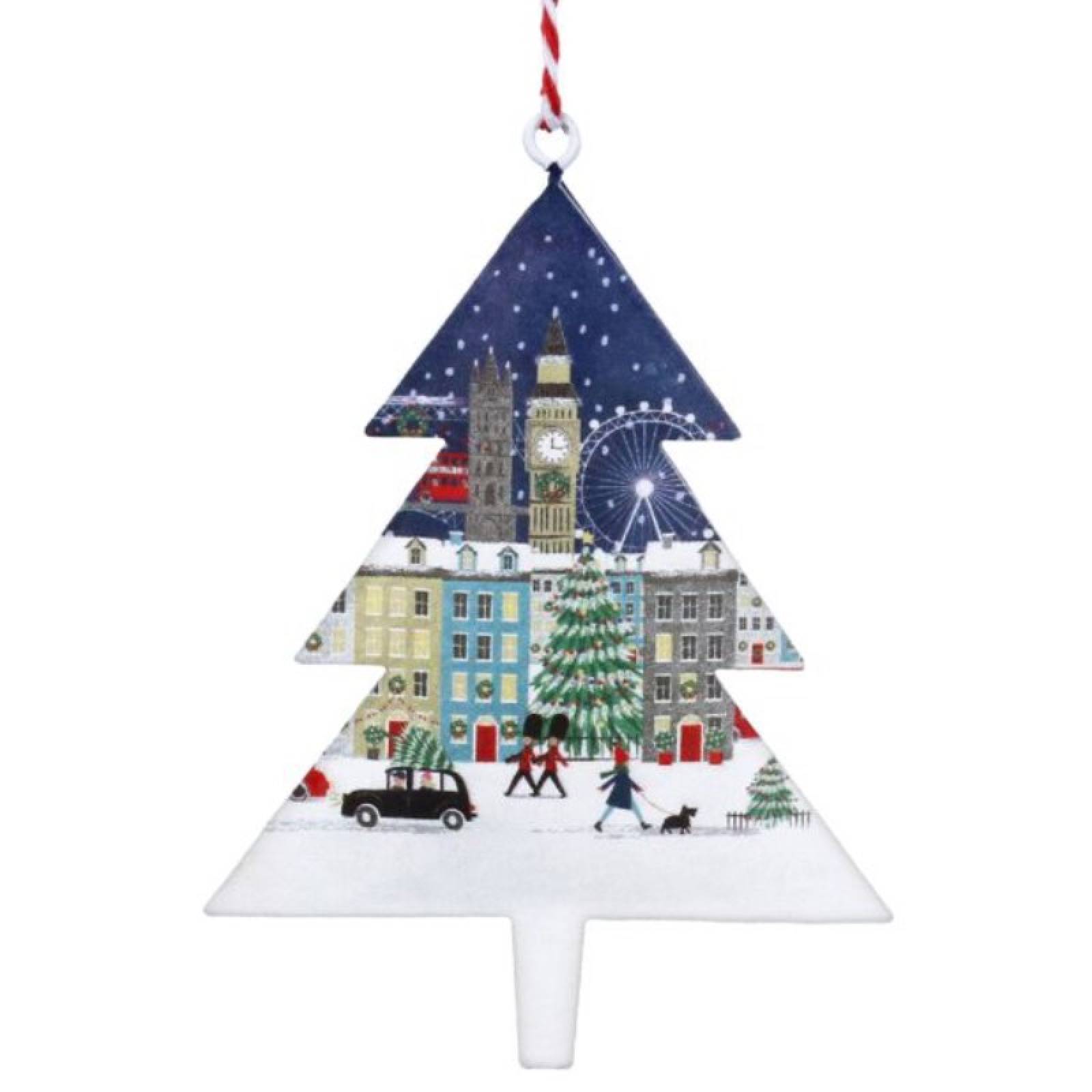 London Scene Tin Hanging Christmas Decoration thumbnails