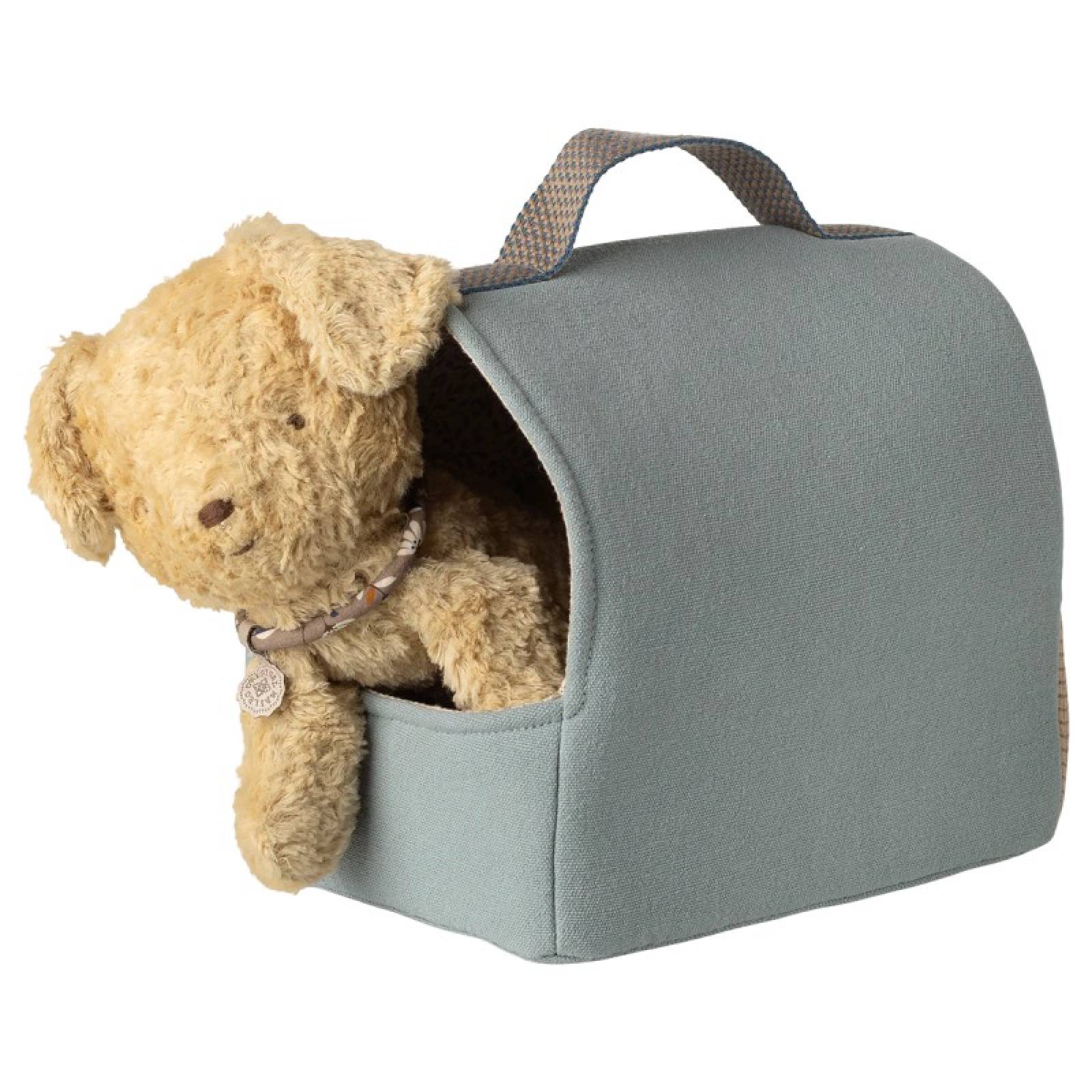 Toy Pet Carrier In Dusty Blue By Maileg 3+ thumbnails