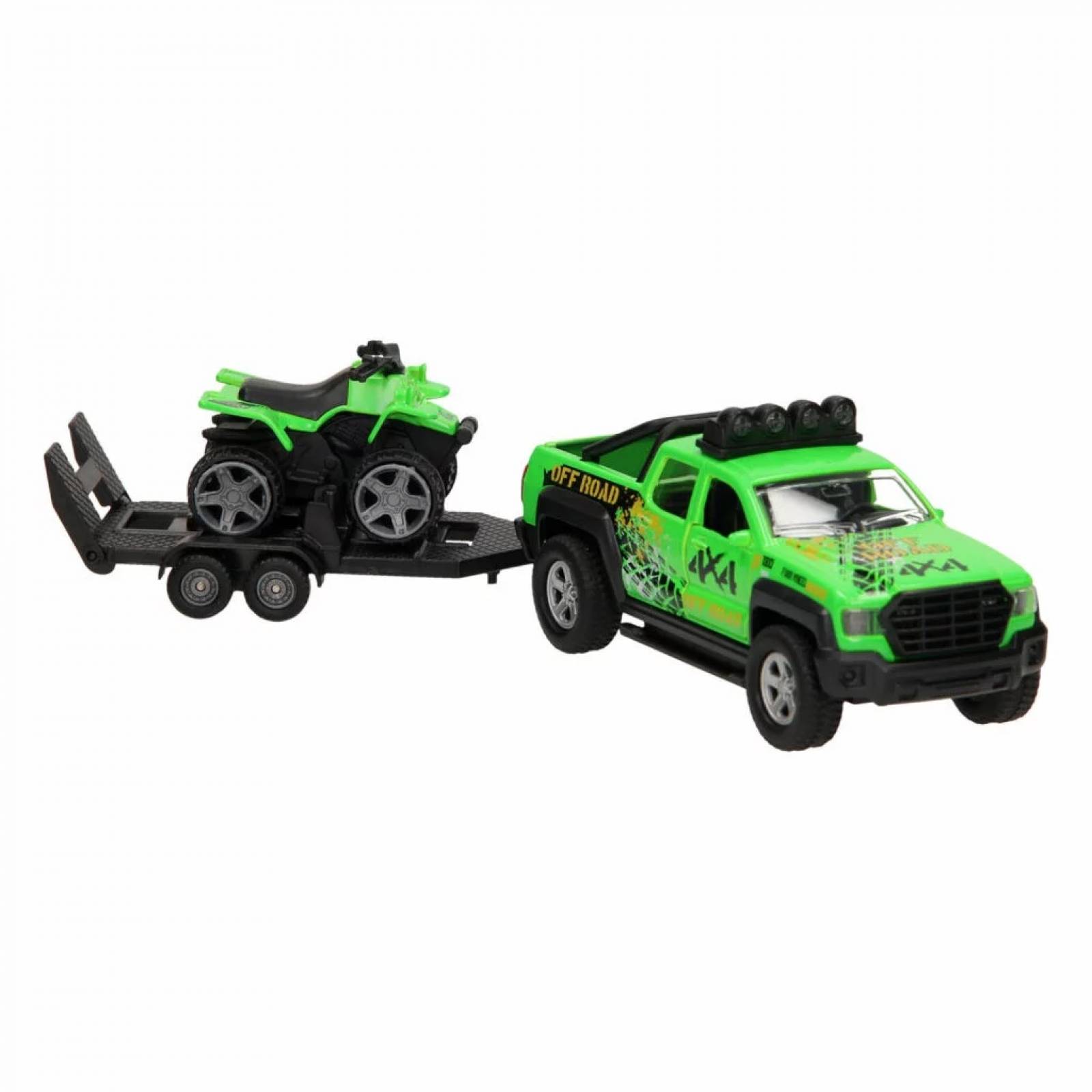 SUV With Trailer - Pull Back Die-Cast Toy With Lights & Sound 3+ thumbnails