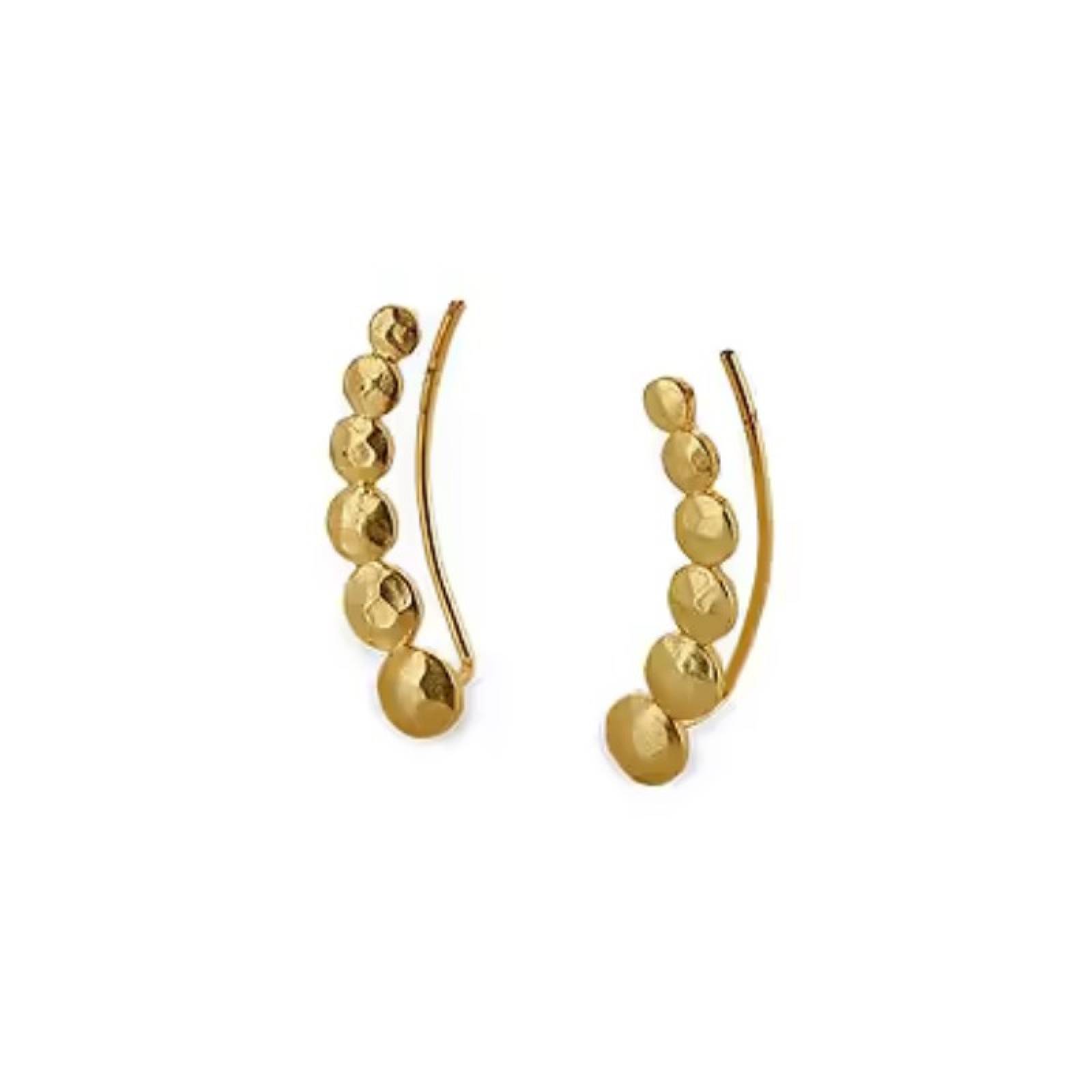 Tripura Ear Climber Stud Earrings In Gold thumbnails