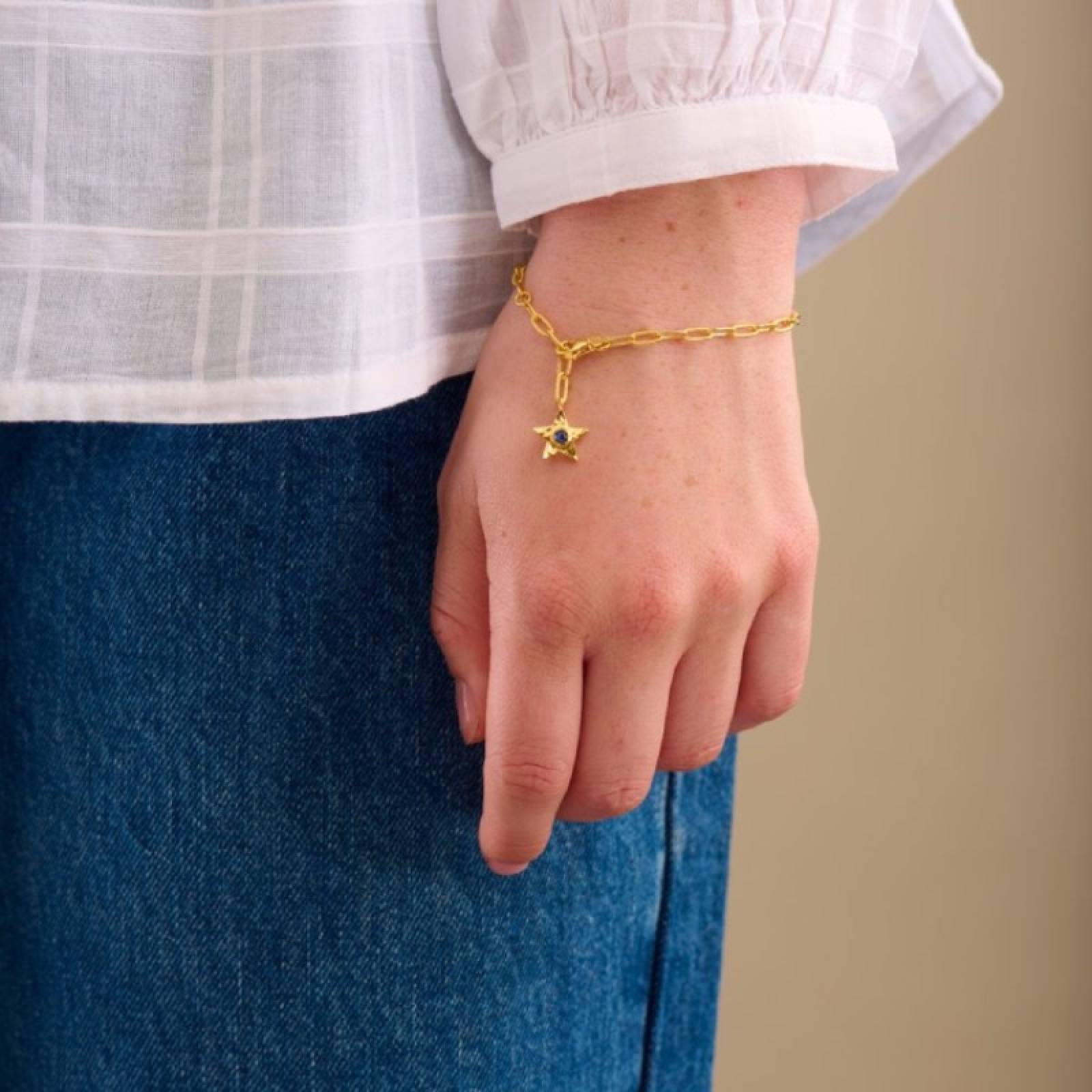 Twinkling Star Bracelet In Gold By Pernille Corydon thumbnails