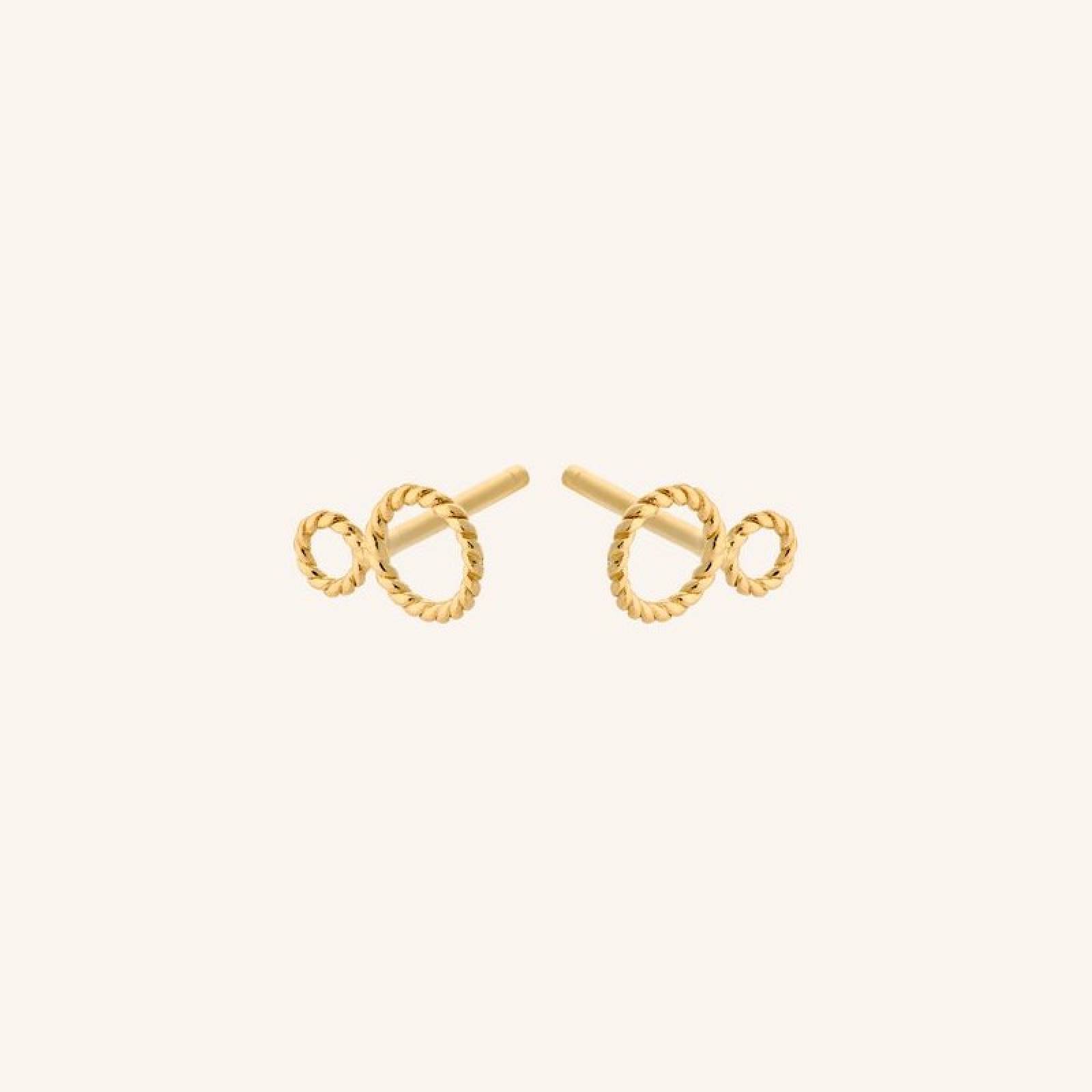 Twisted Earstick Stud Earrings In Gold By Pernille Corydon